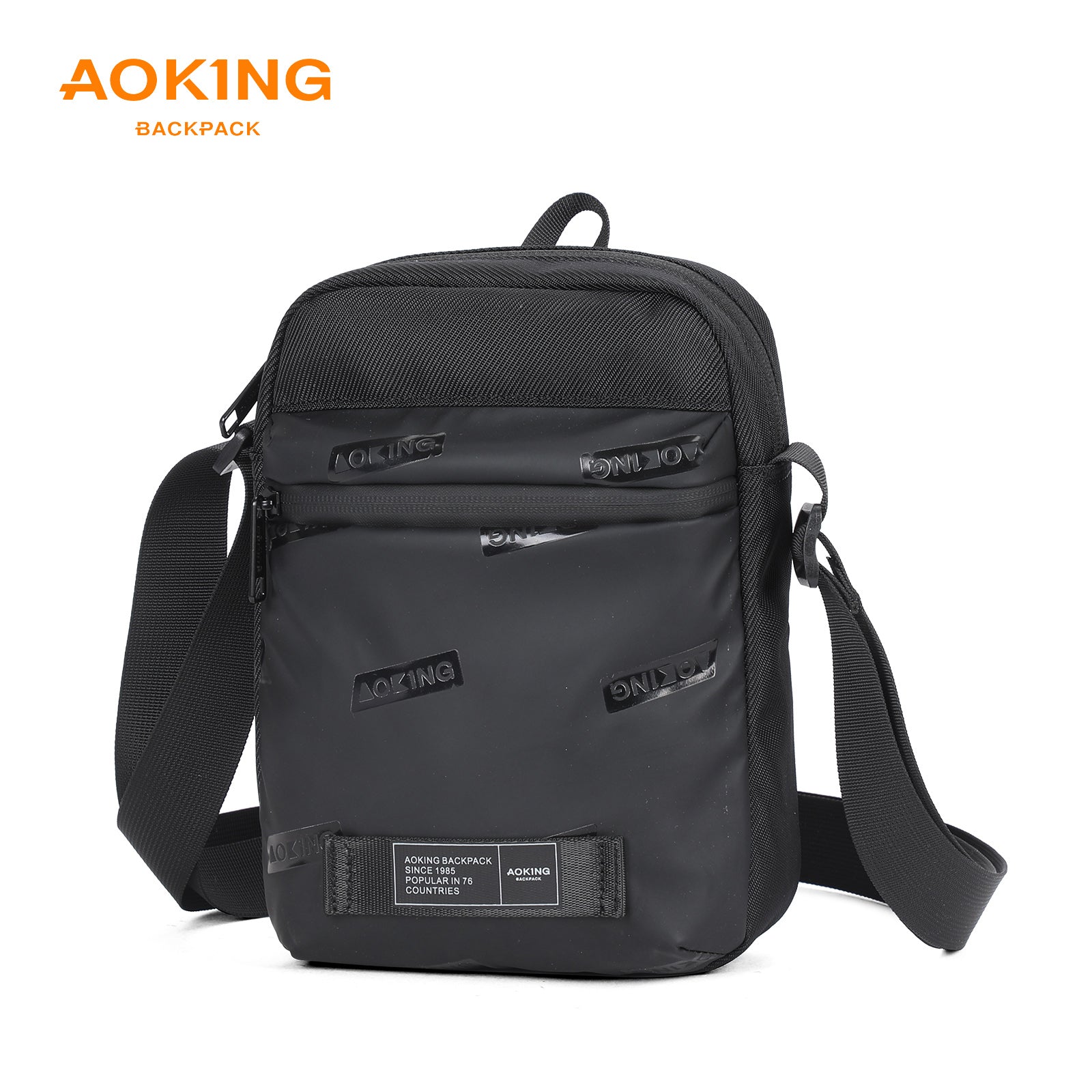 Aoking Black Fashion Men Waterproof Sling Bag XK3053