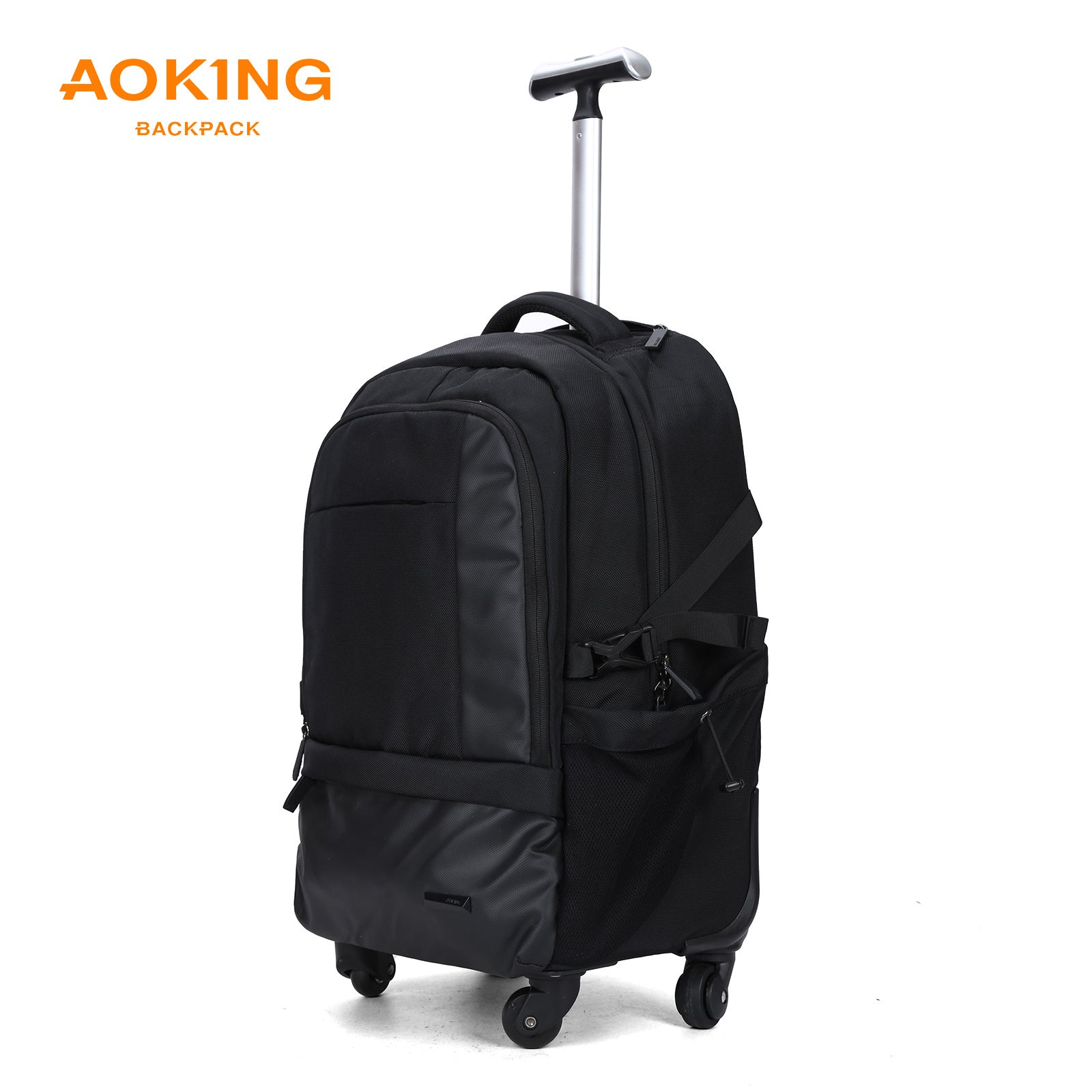 Aoking Rolling Trolley Backpack Black SLN69569