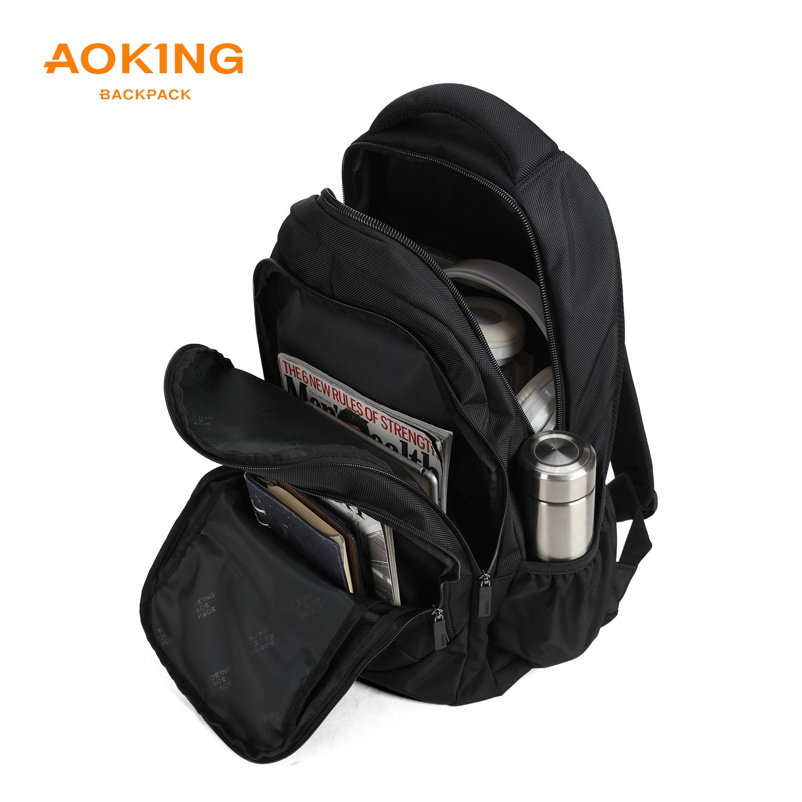 Aoking Backpack Black Casual Backpack Student Bag H970