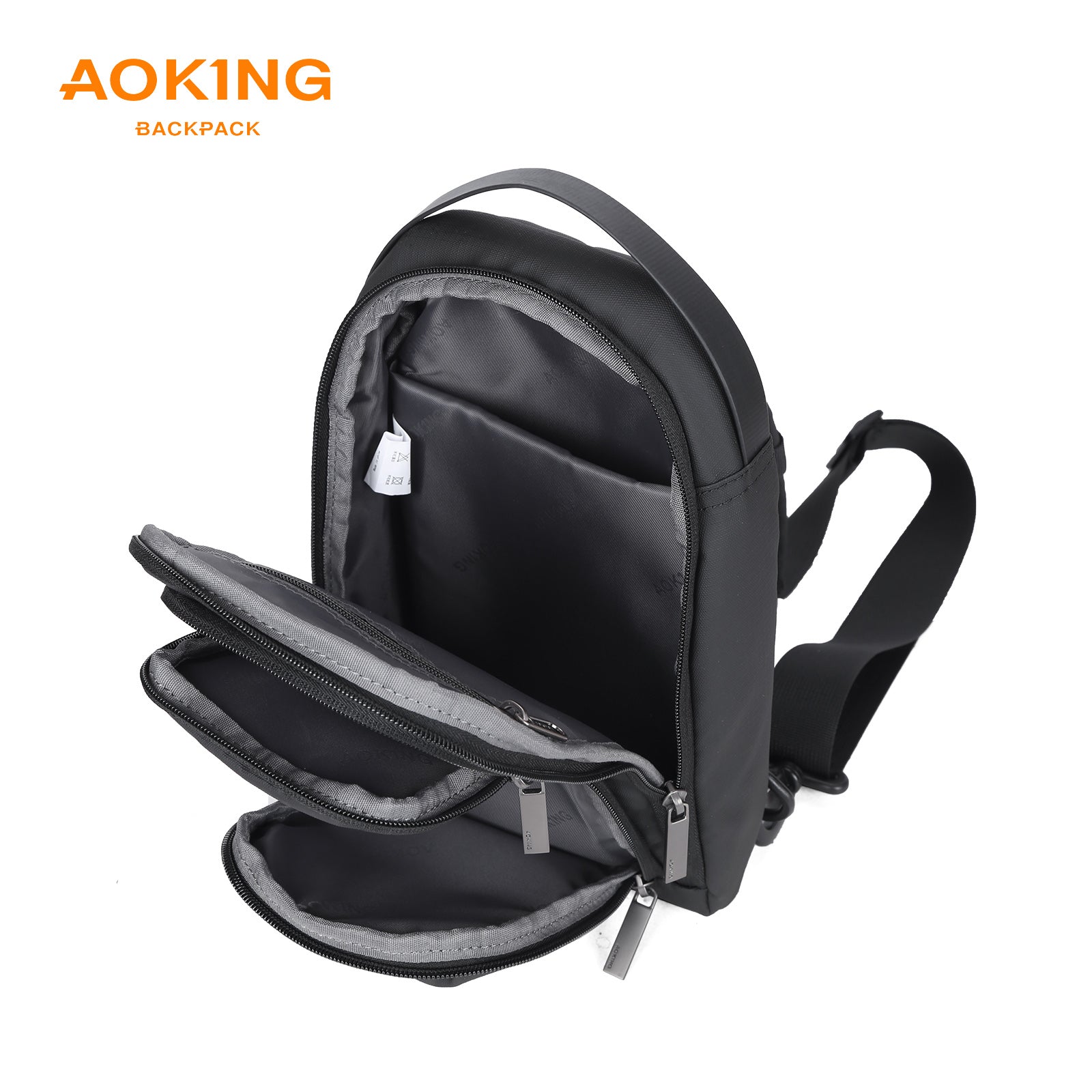 Aoking Black Fashion Men Waterproof Sling Bag SY3085-5