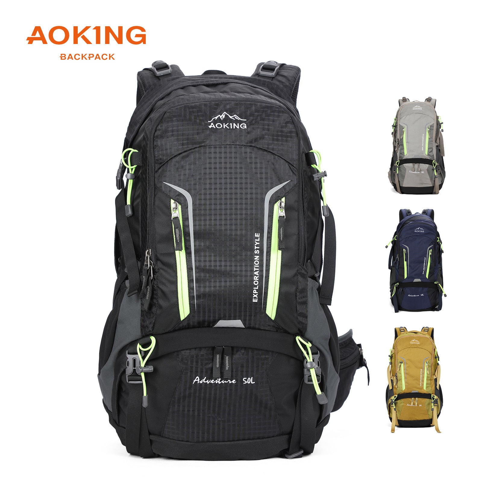 Aoking Backpack Large Capacity Casual Backpack Waterpoor Outdoor Bag YJN67363