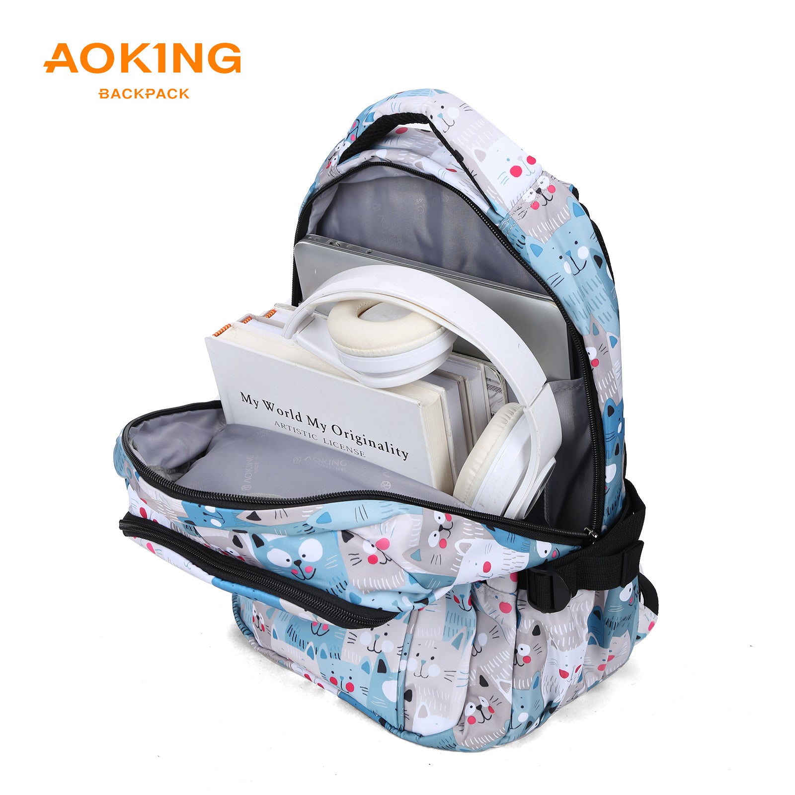 Aoking Backpack Large Capacity Casual Backpack Student Bag XN1253B