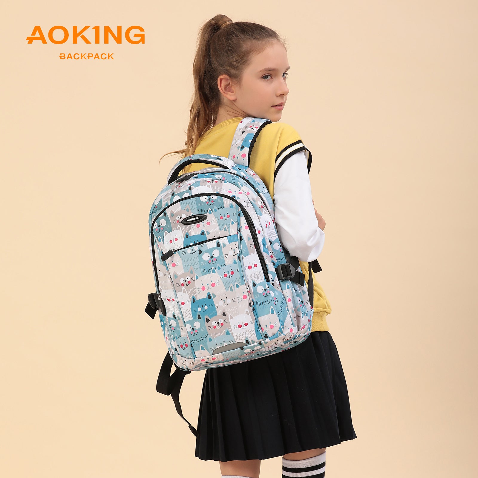 Aoking Backpack Large Capacity Casual Backpack Student Bag XN1253B