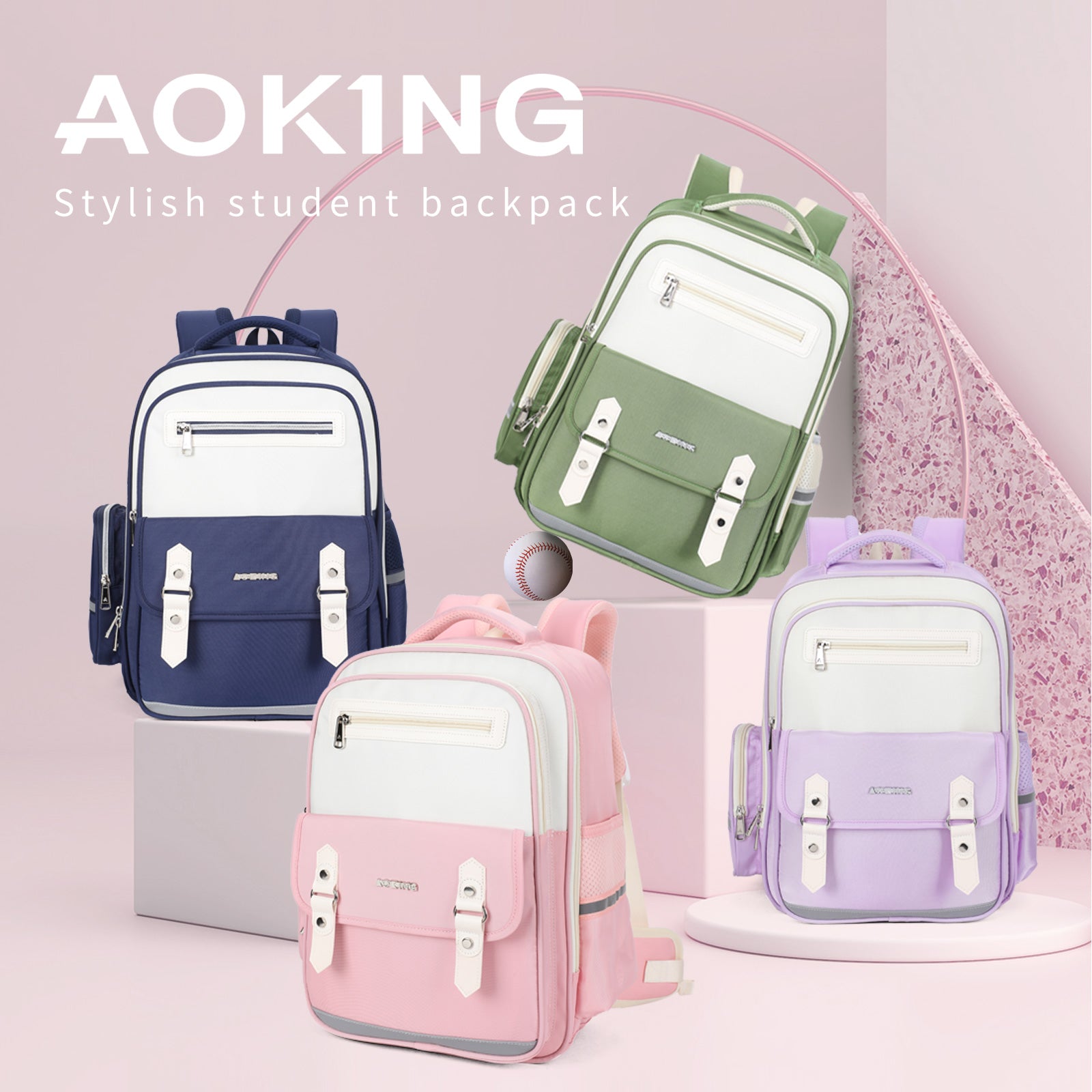 Aoking Casual Lightweight School Backpack BN3030