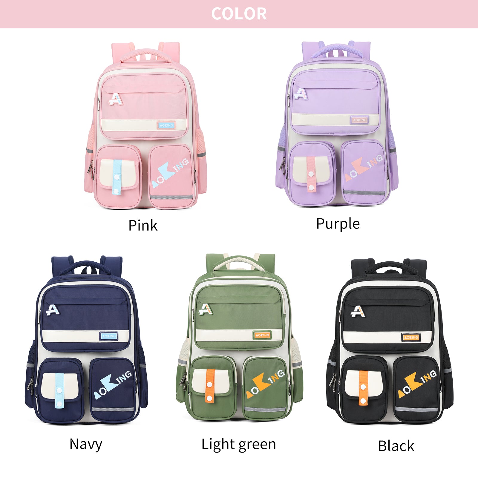 Aoking Casual Lightweight School Backpack BN3032