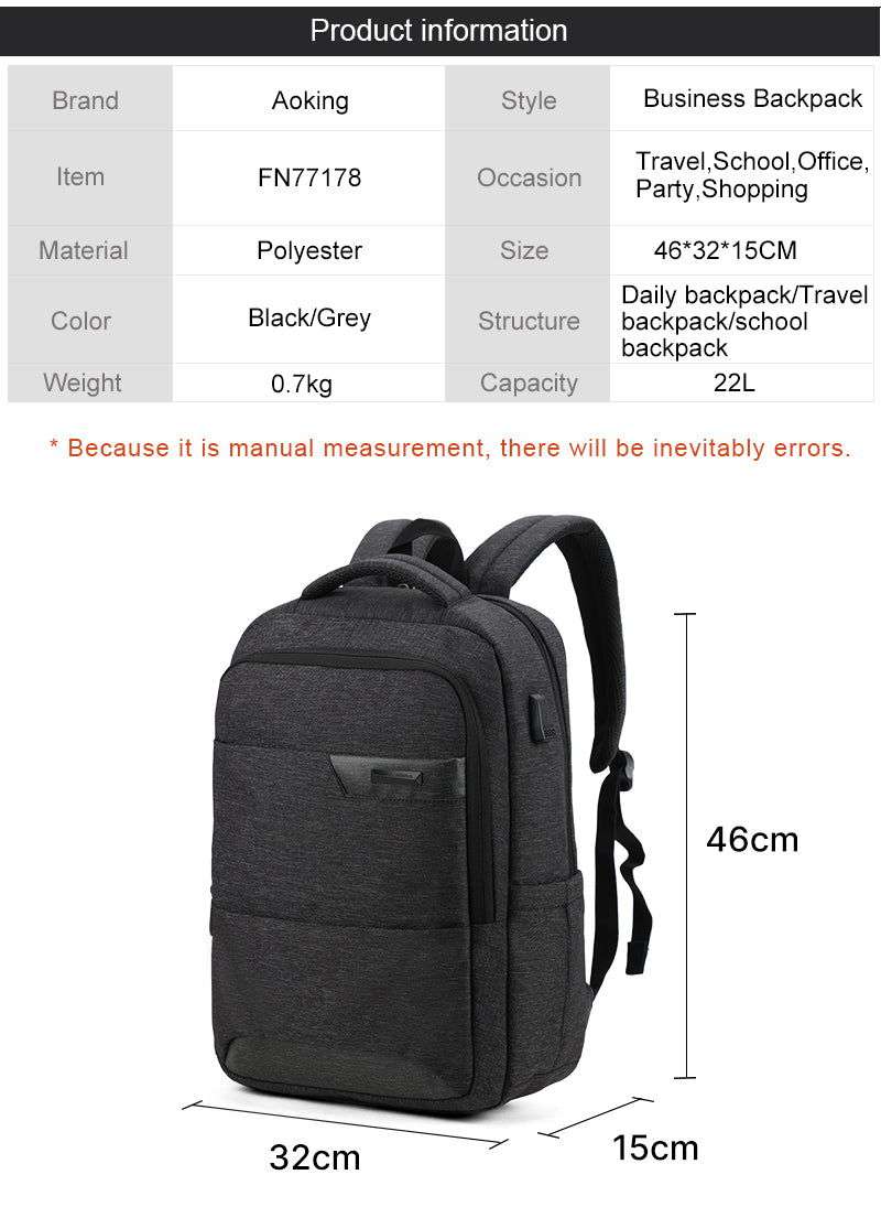 Aoking Laptop Business Backpack FN77178