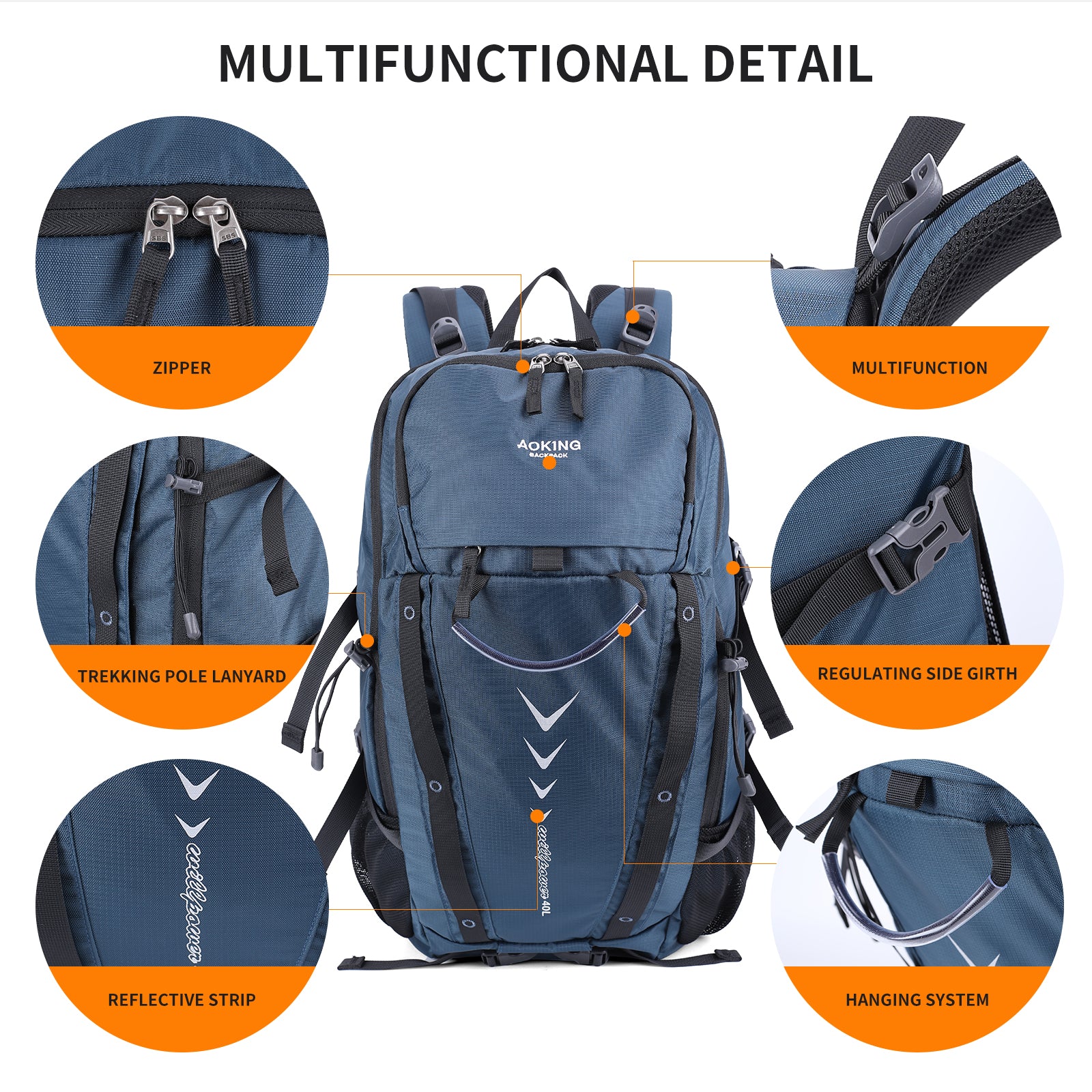 Aoking durable Hiking Backpack Casual Backpack JN4007