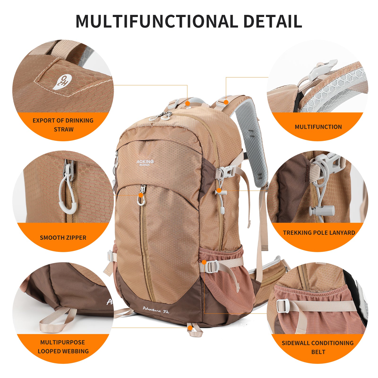 Aoking durable Hiking Backpack Casual Backpack JN4008