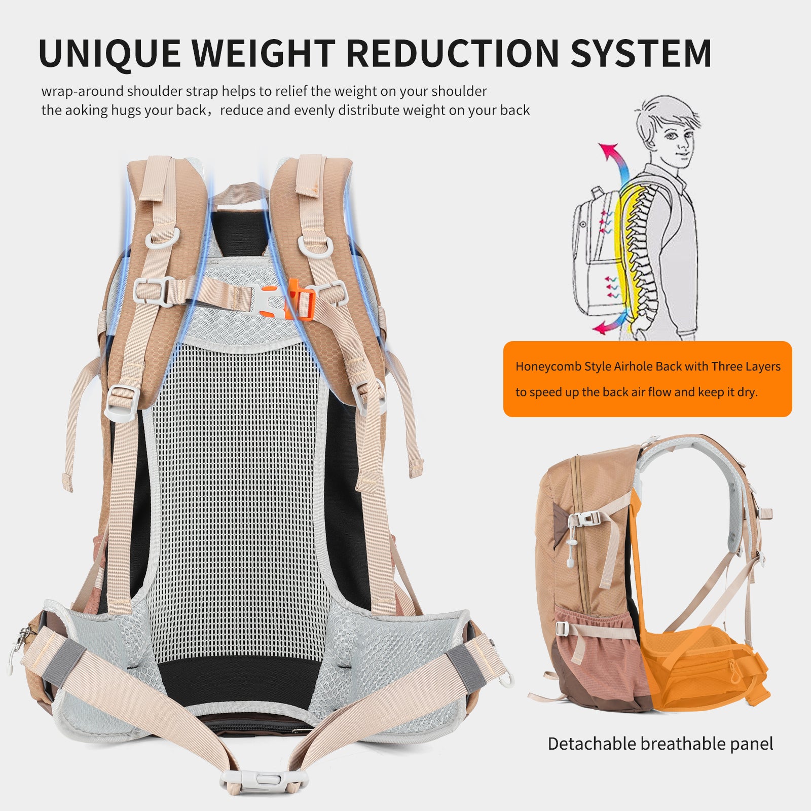 Aoking durable Hiking Backpack Casual Backpack JN4008