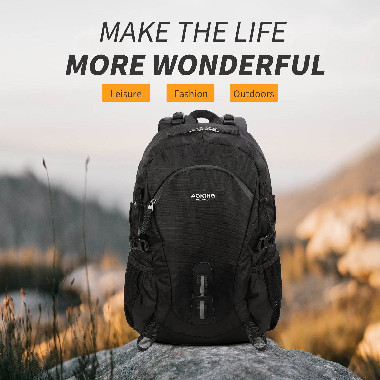 Aoking Backpack Large Capacity Casual Backpack Outdoor Bag JN79877