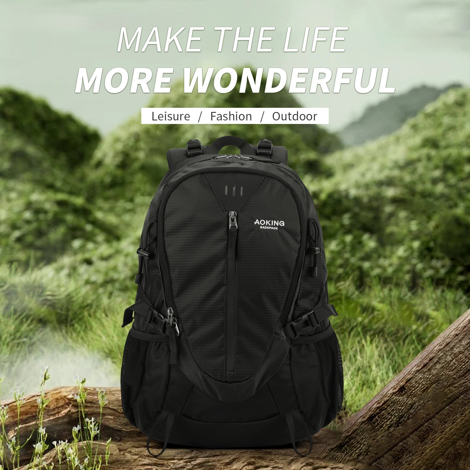 Aoking Backpack Large Capacity Casual Backpack Outdoor Bag JN79878