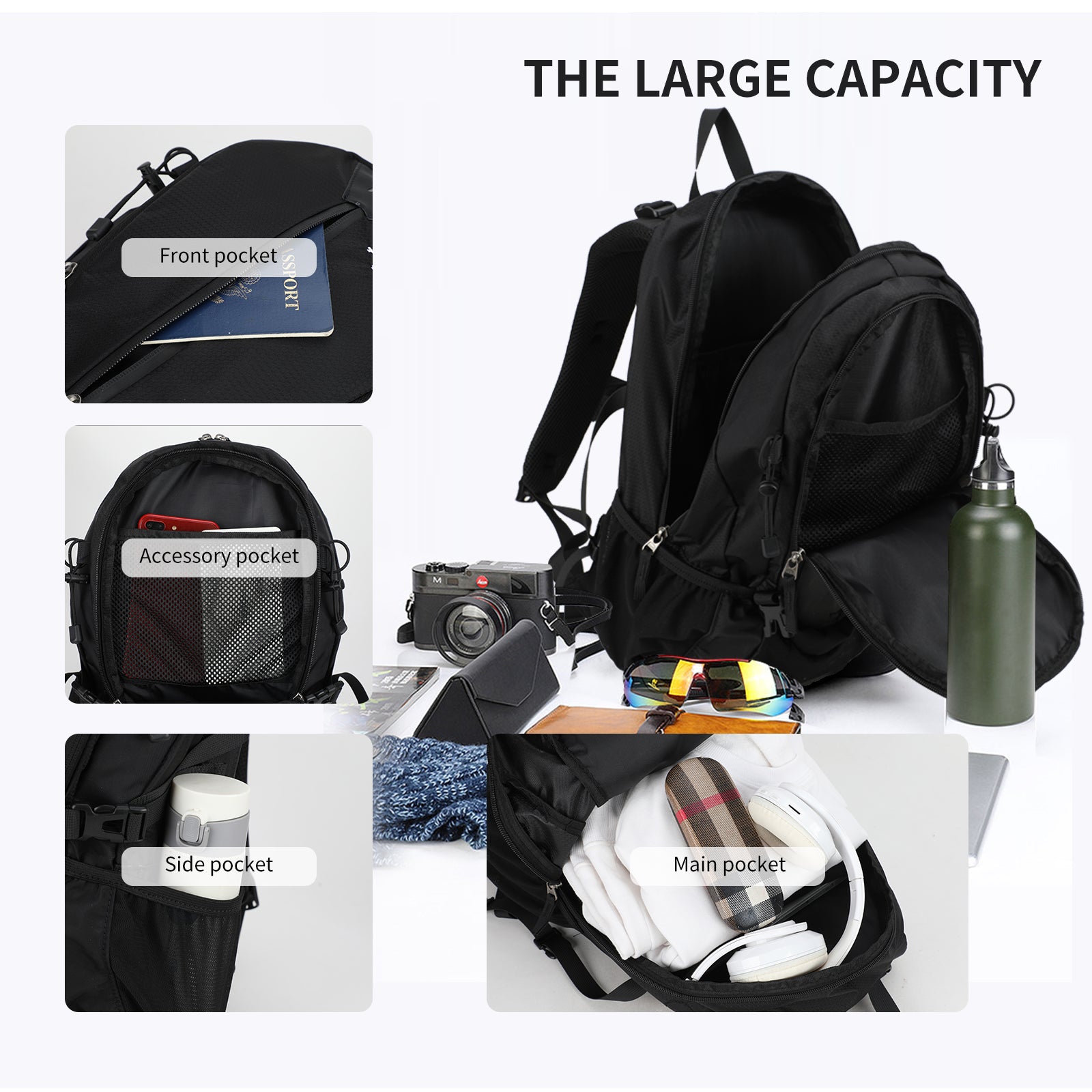 Aoking Backpack Large Capacity Casual Backpack Outdoor Bag JN79878