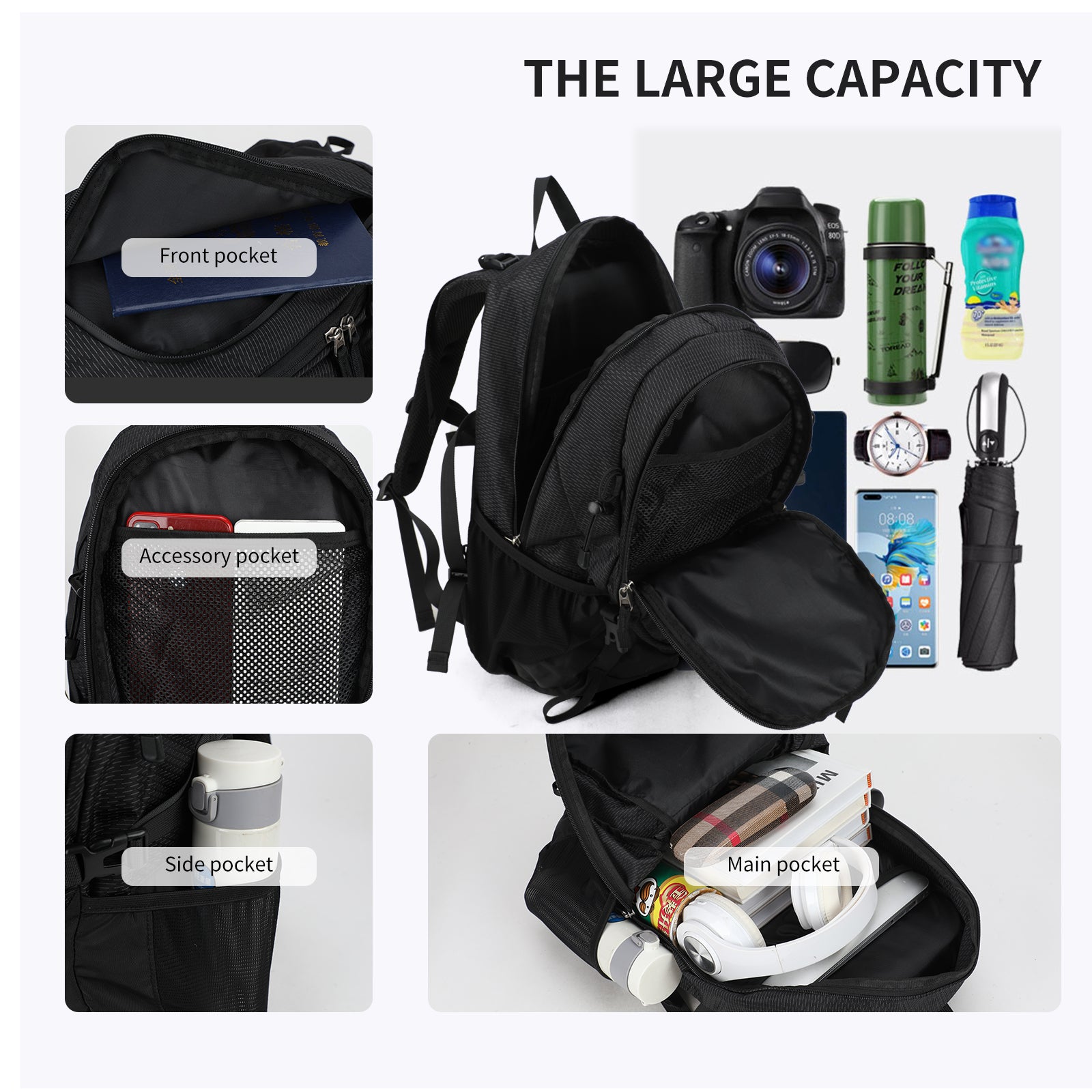 Aoking Backpack Large Capacity Casual Backpack Outdoor Bag JN79879