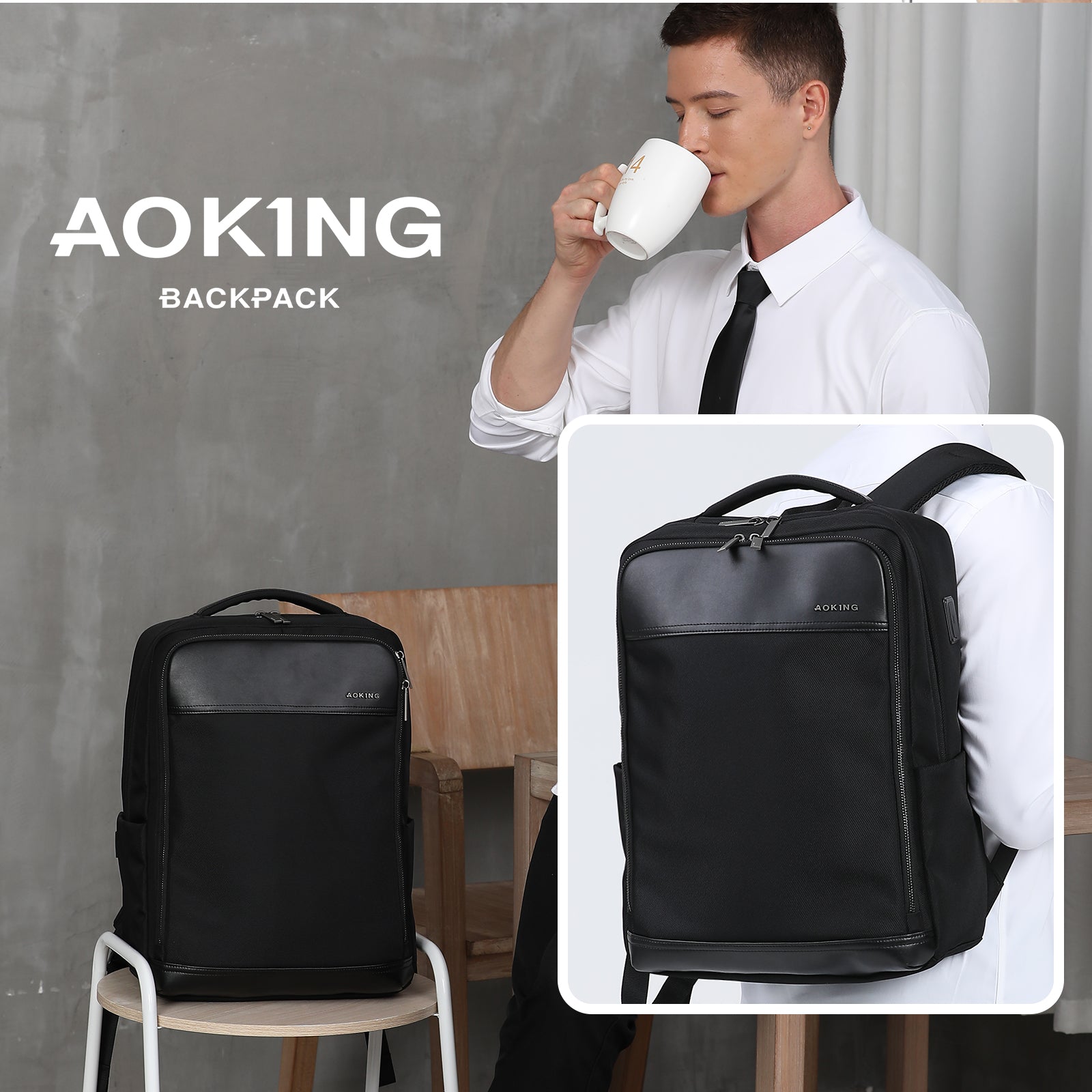 Aoking Fashion Backpack Laptop Business Backpack SN2120