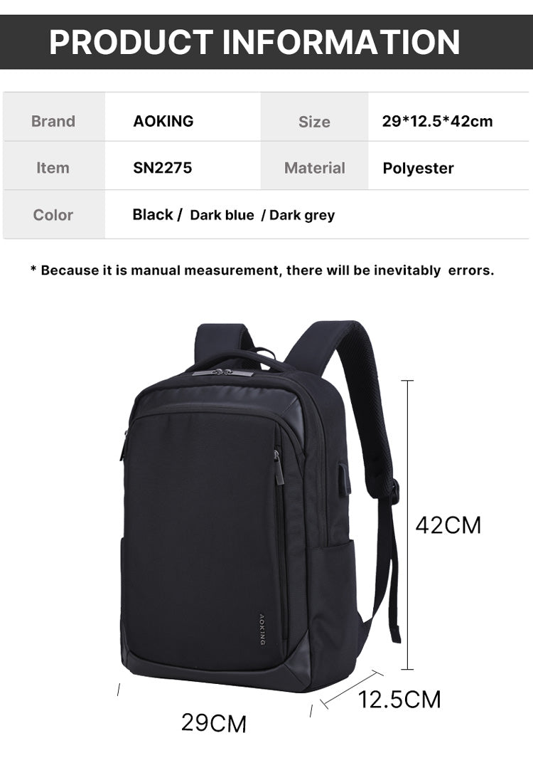 Aoking Fashion Backpack Laptop Business Backpack SN2275