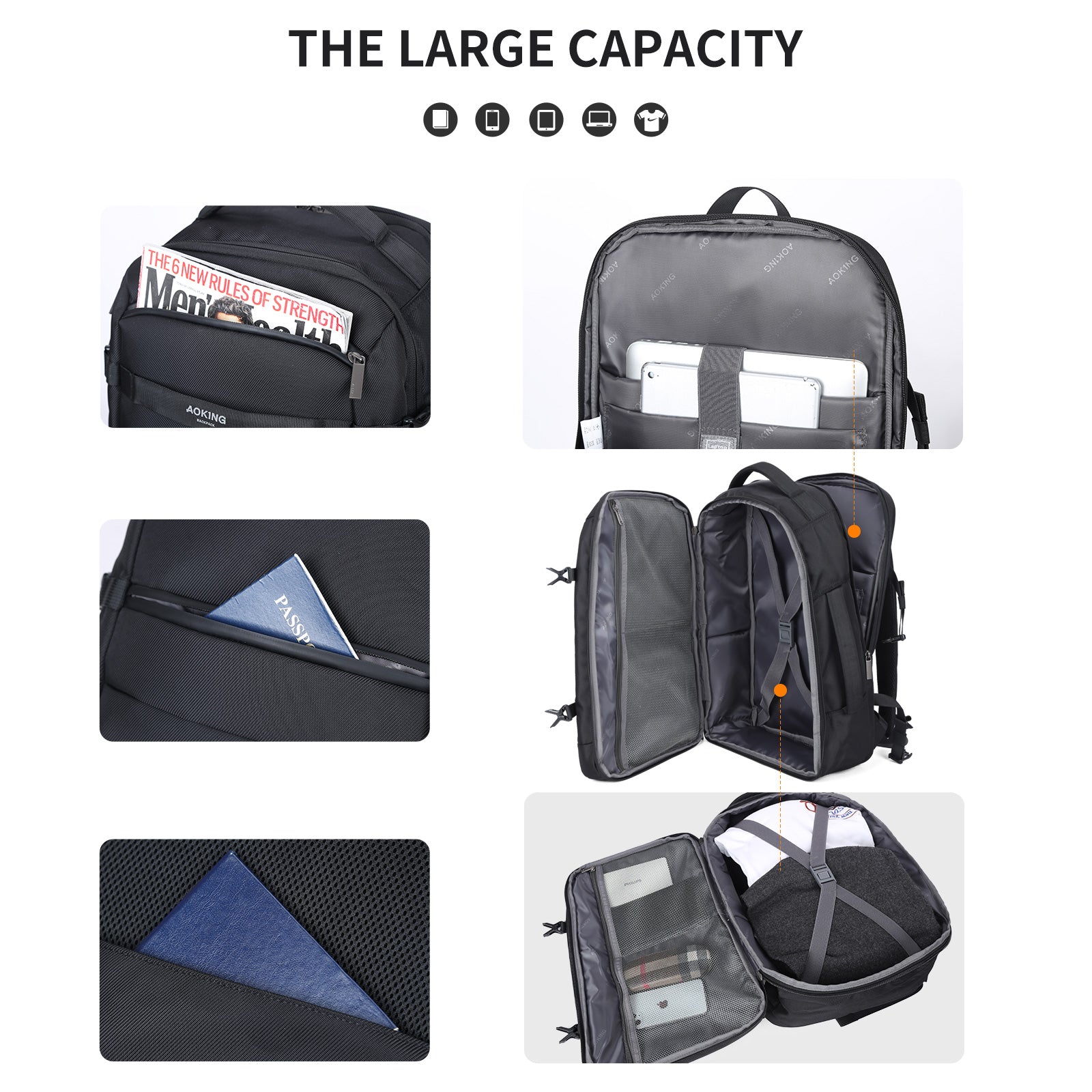 Aoking Fashion Backpack Laptop Business Backpack SN3061-20