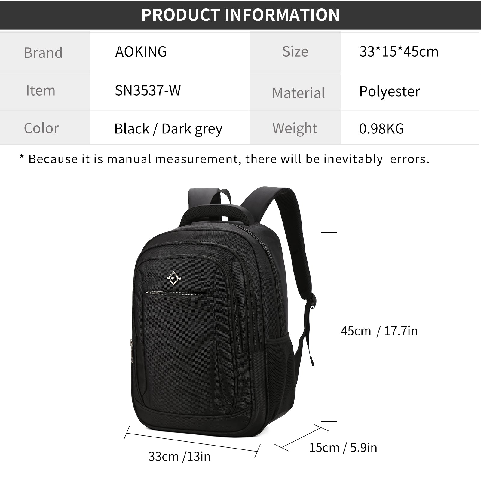 Aoking Laptop Business Backpack SN3537-W