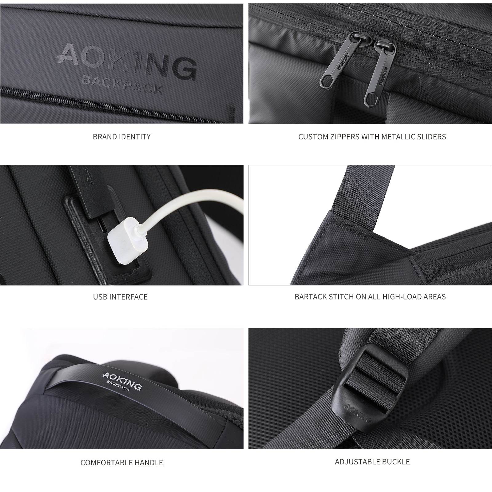 Aoking Lightweight Laptop Business Office Backpack SN4001
