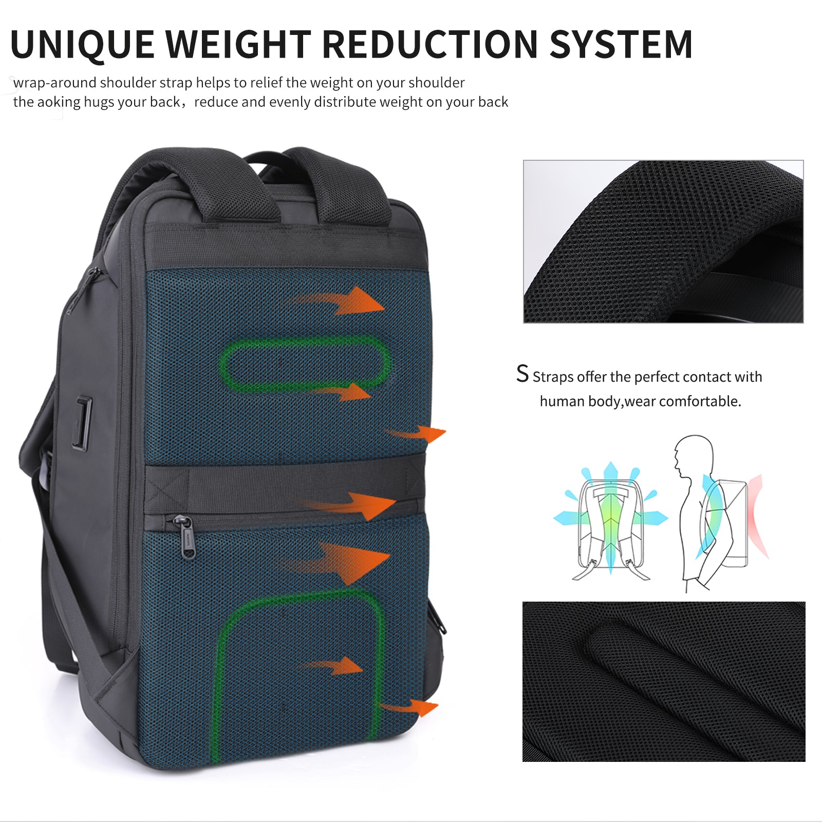 Aoking Lightweight Laptop Business Office Backpack SN4001