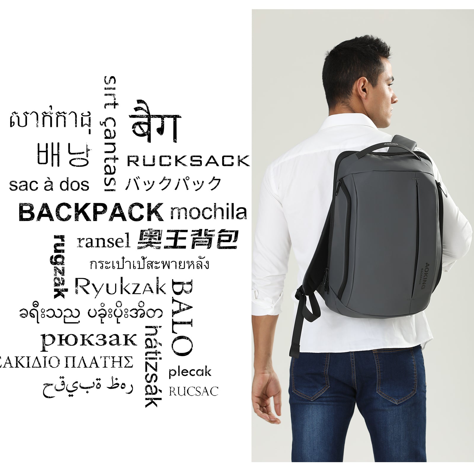 Aoking Lightweight Laptop Business Office Backpack SN4001