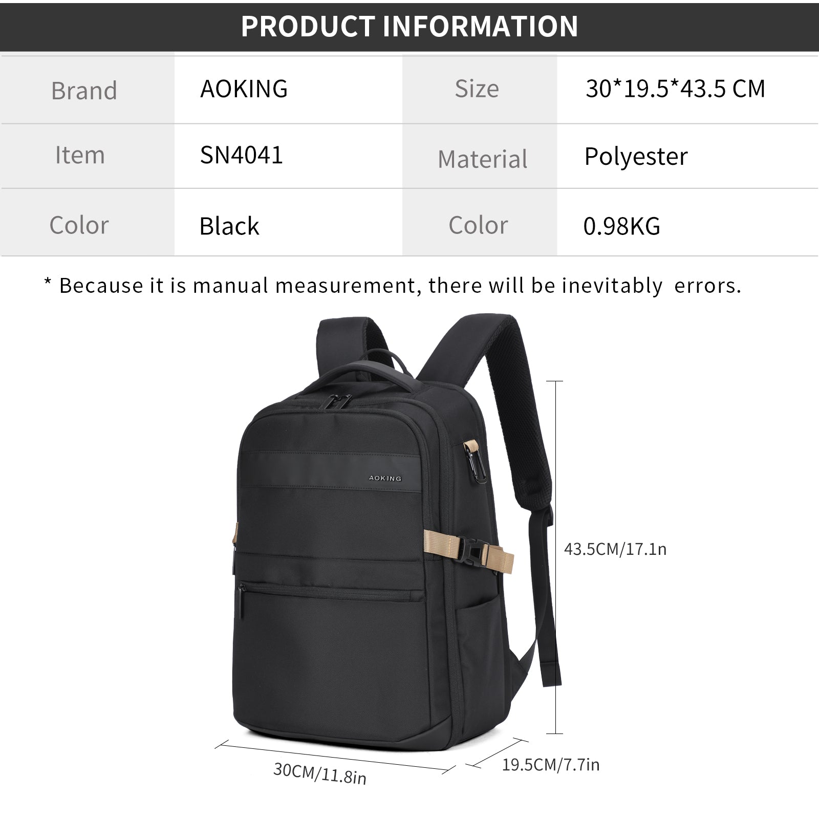 Aoking Fashion Backpack Laptop Business Backpack SN4041