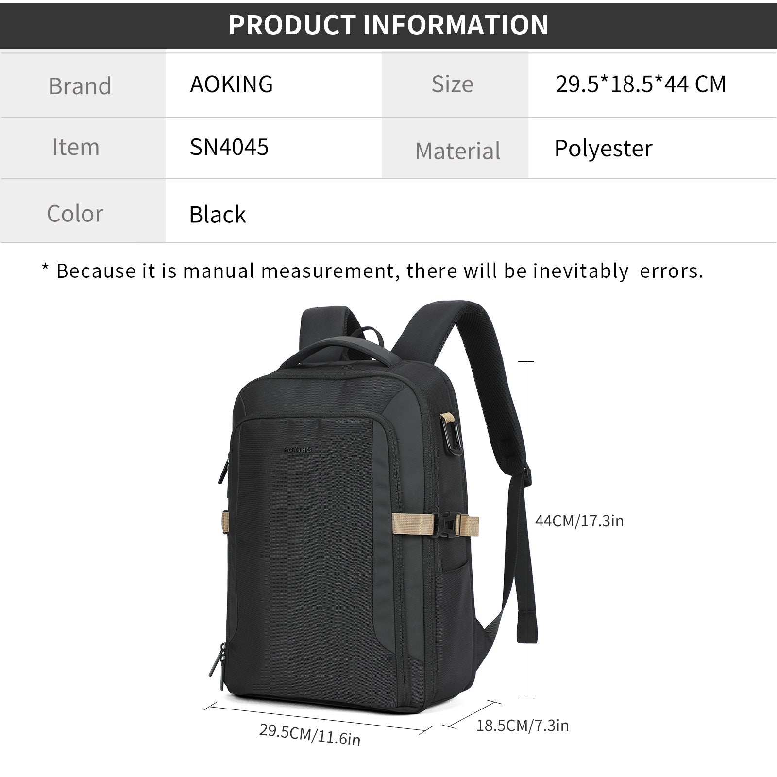 Aoking 15.6''Backpack Fashion Business Laptop Backpack SN4045