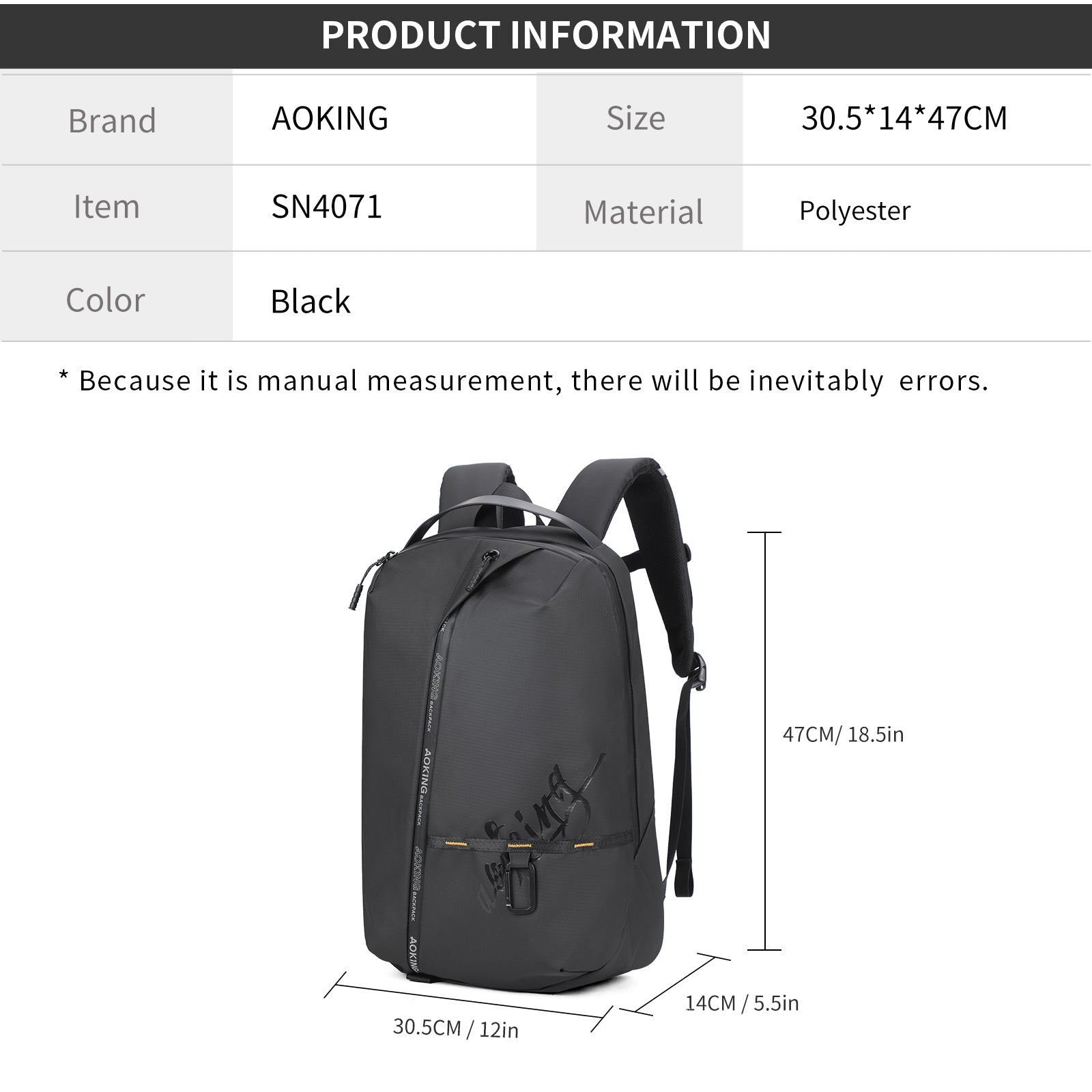 Aoking Waterproof Business Laptop Backpack SN4071