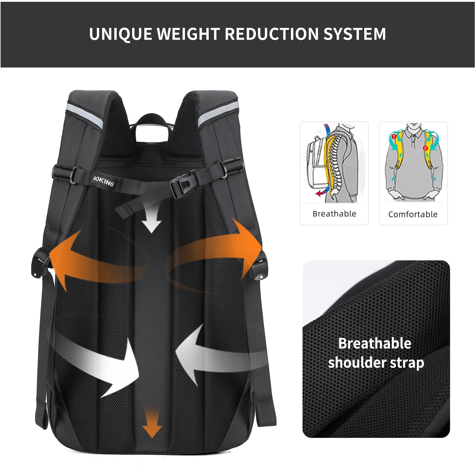 Aoking Waterproof Business Laptop Backpack SN4071
