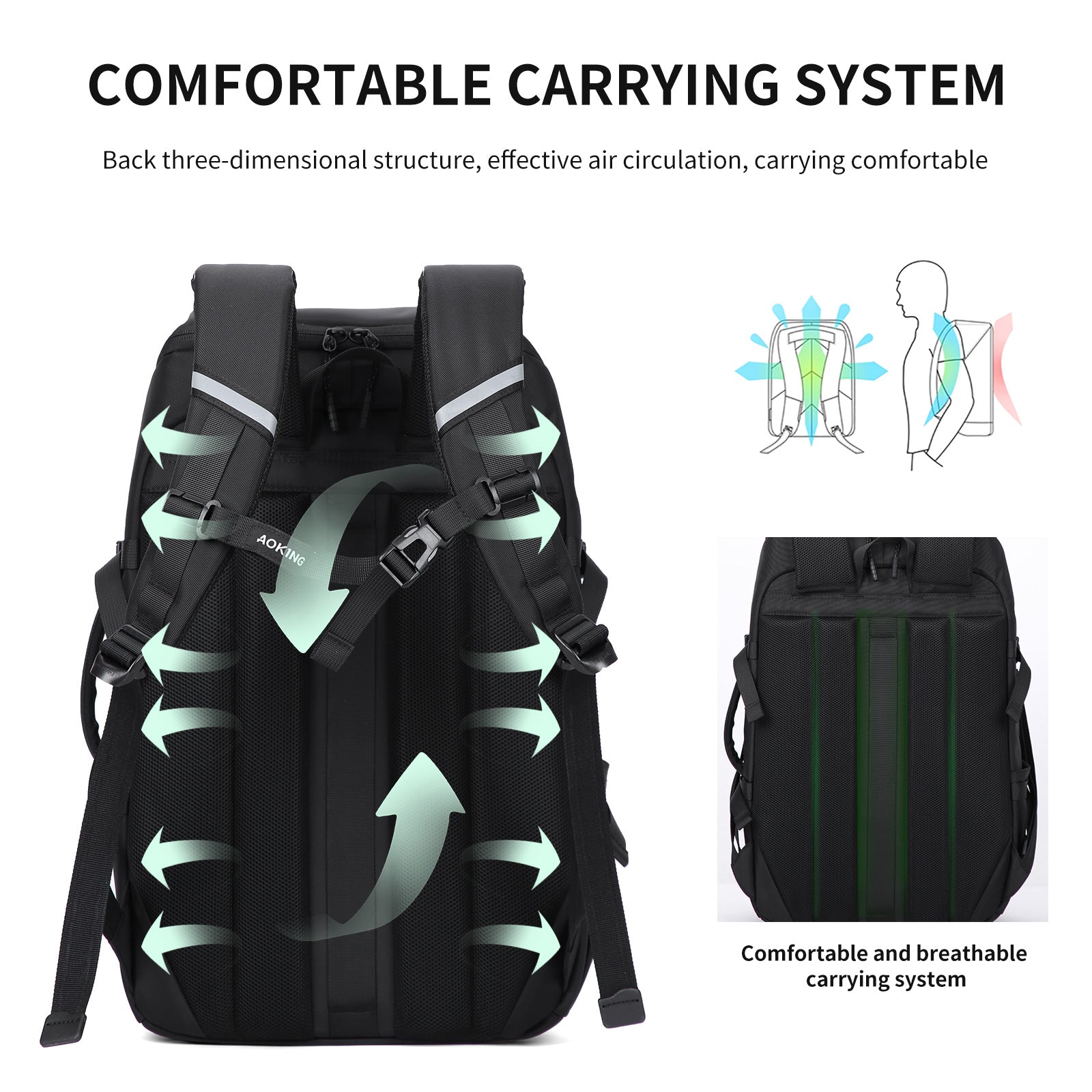 Aoking Lightweight Anti-Theft Backpack Laptop Backpack SN41337F