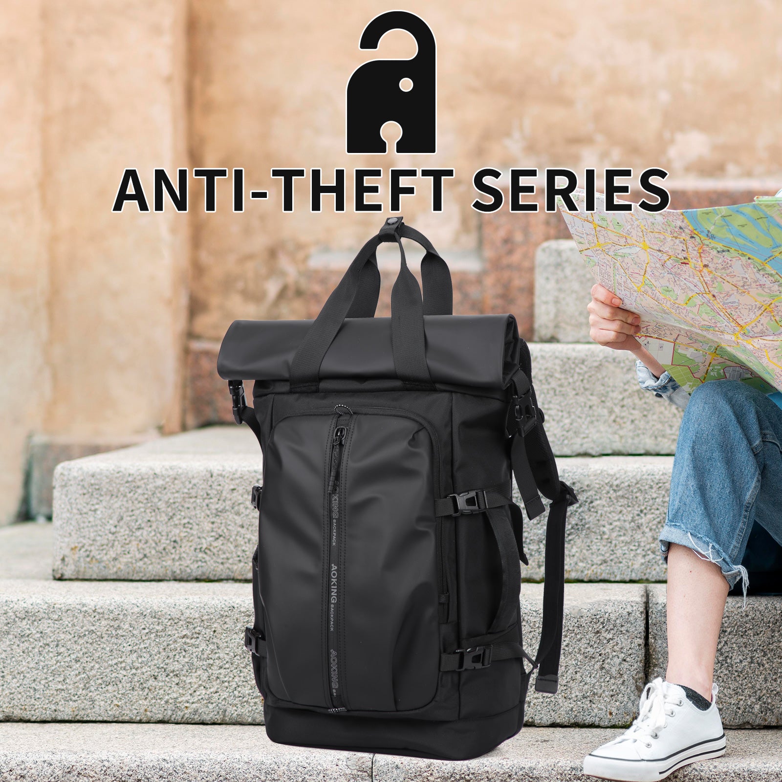 Aoking Lightweight Anti-Theft Backpack Laptop Backpack SN41340F