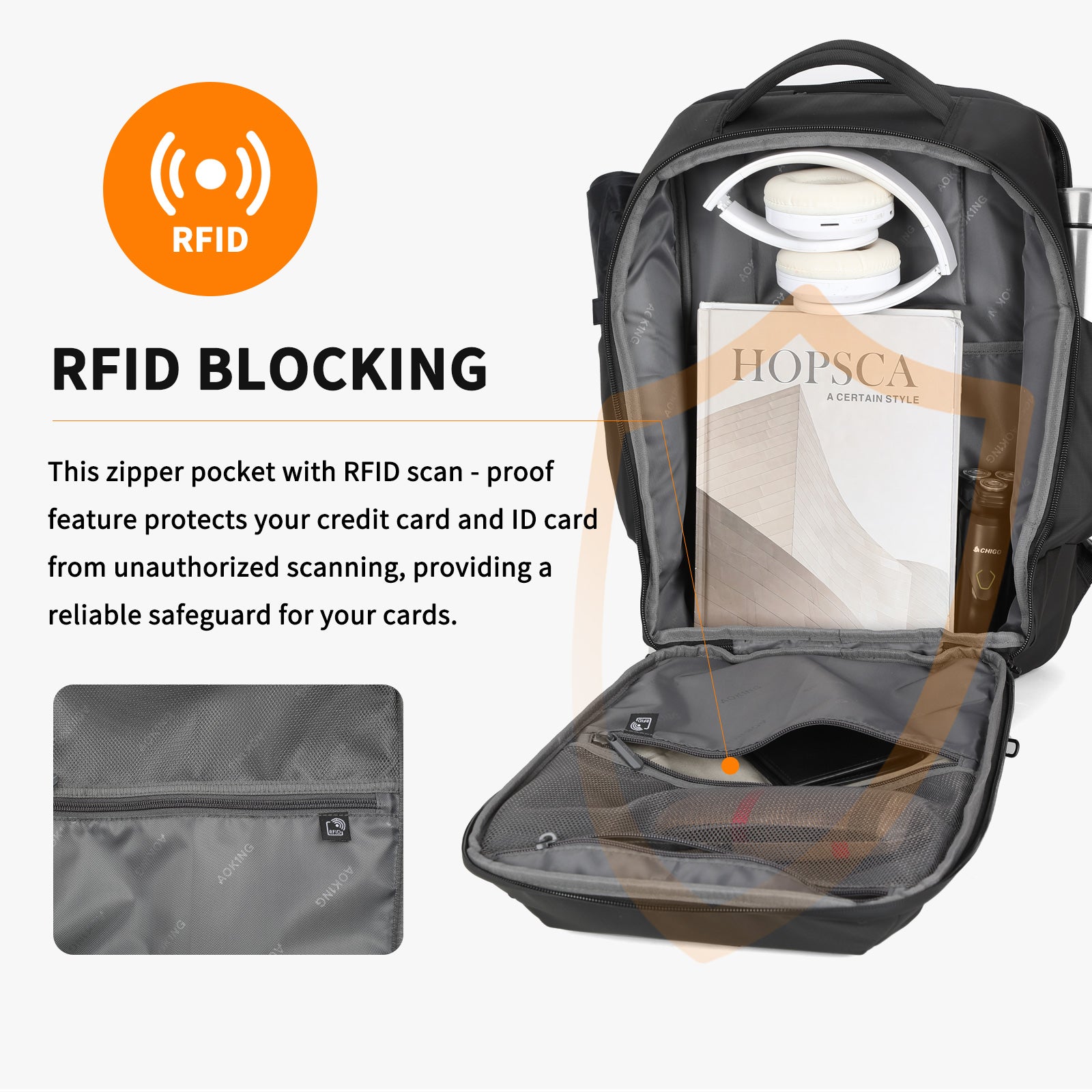 Aoking Lightweight Anti-Theft Backpack Laptop Backpack SN41385F