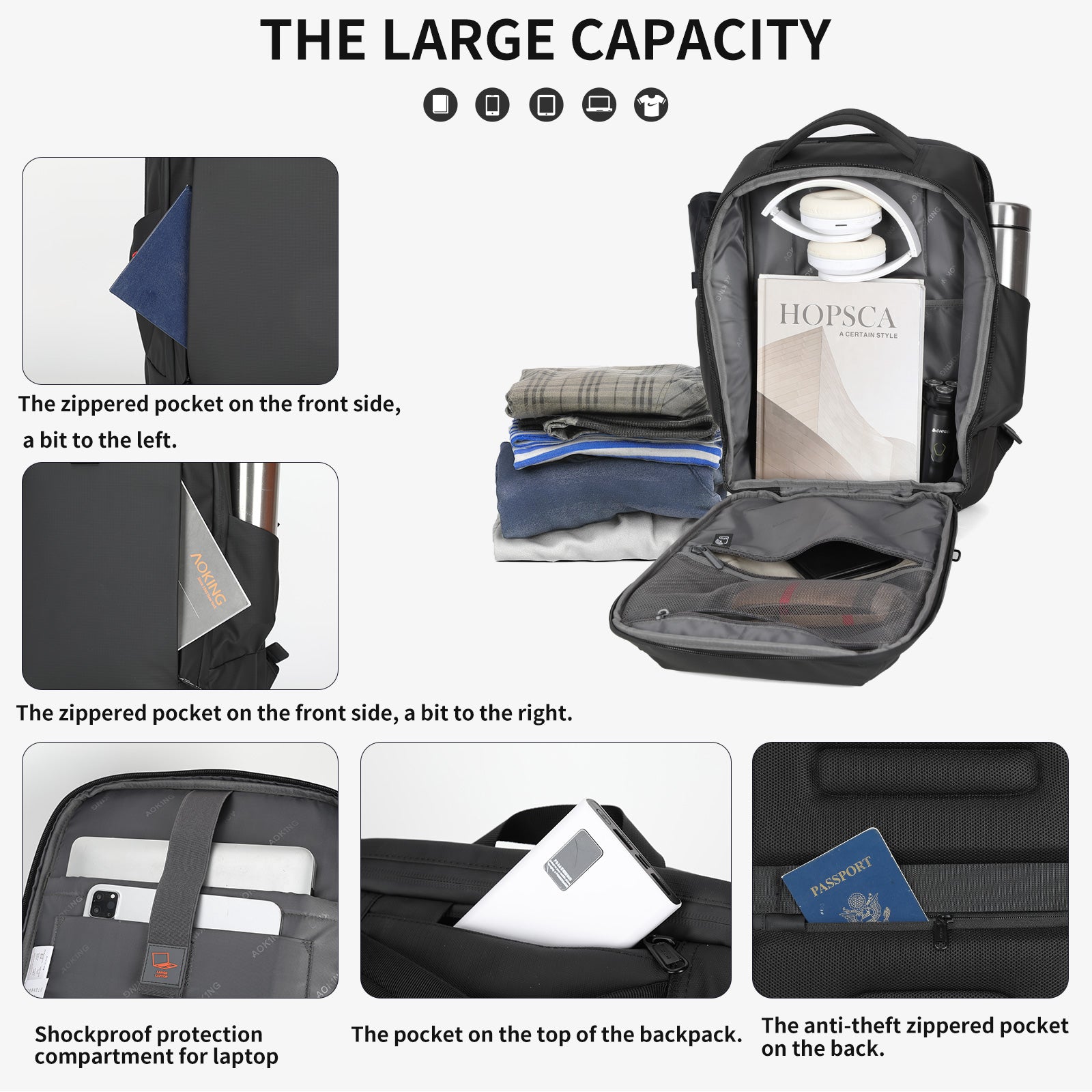 Aoking Lightweight Anti-Theft Backpack Laptop Backpack SN41385F
