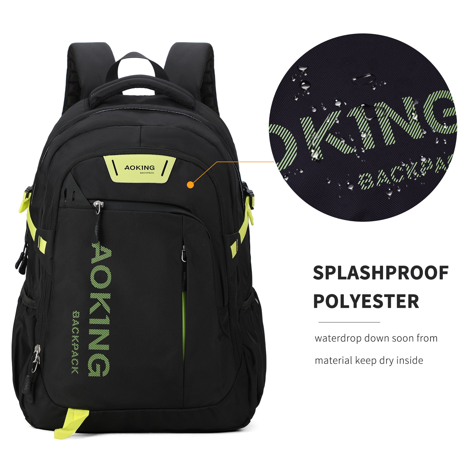 Aoking Backpack Large Capacity Casual Backpack Student Bag SN57605-7B