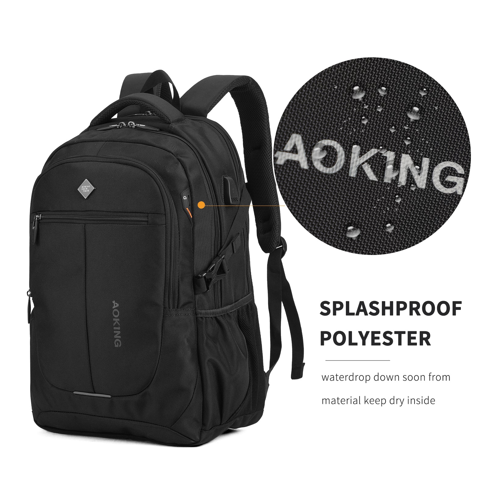 Aoking 15.6''Laptop Business Office Backpack Large Capacity Backpack SN97095