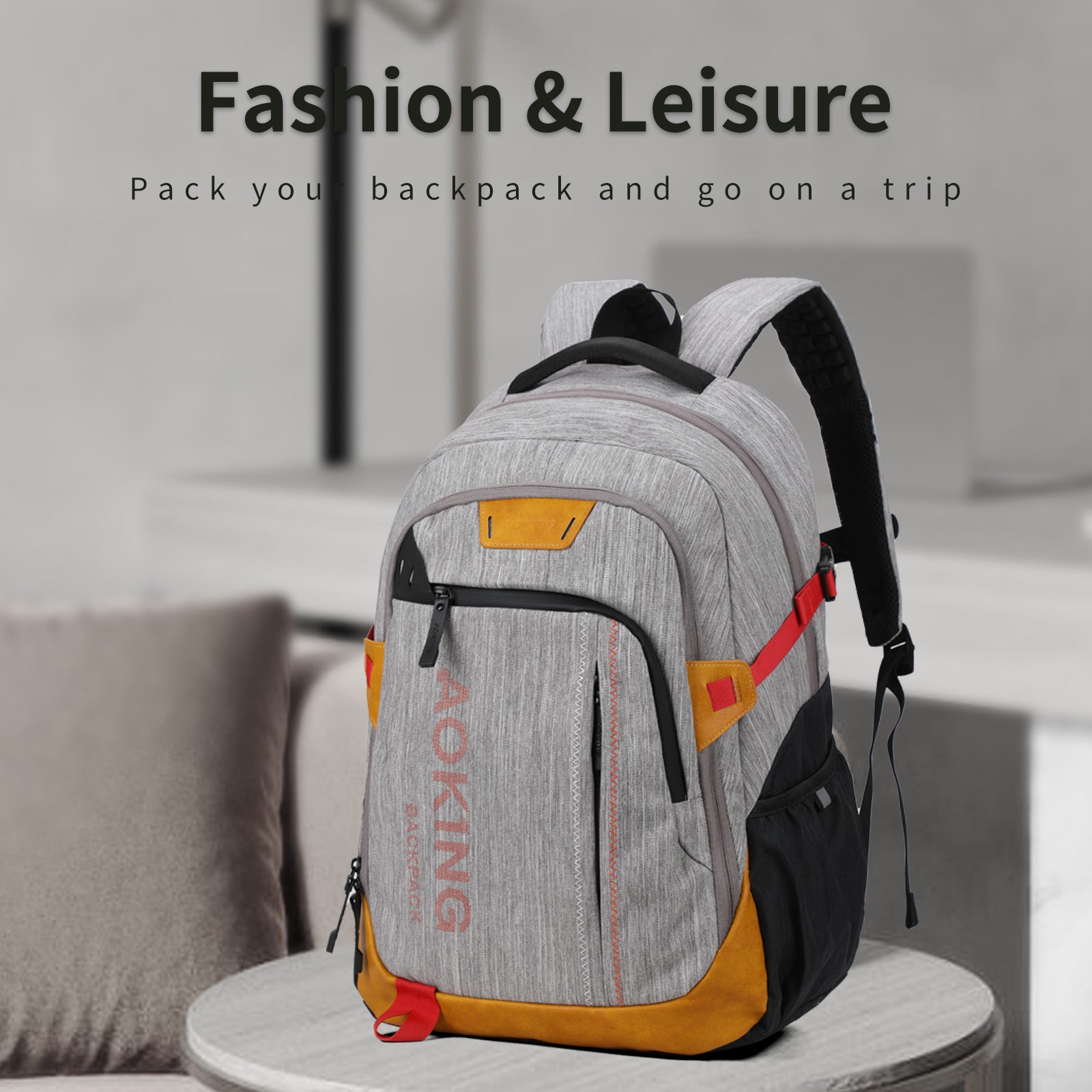 Aoking Backpack Large Capacity Casual Backpack Student Bag SNX6077-7A