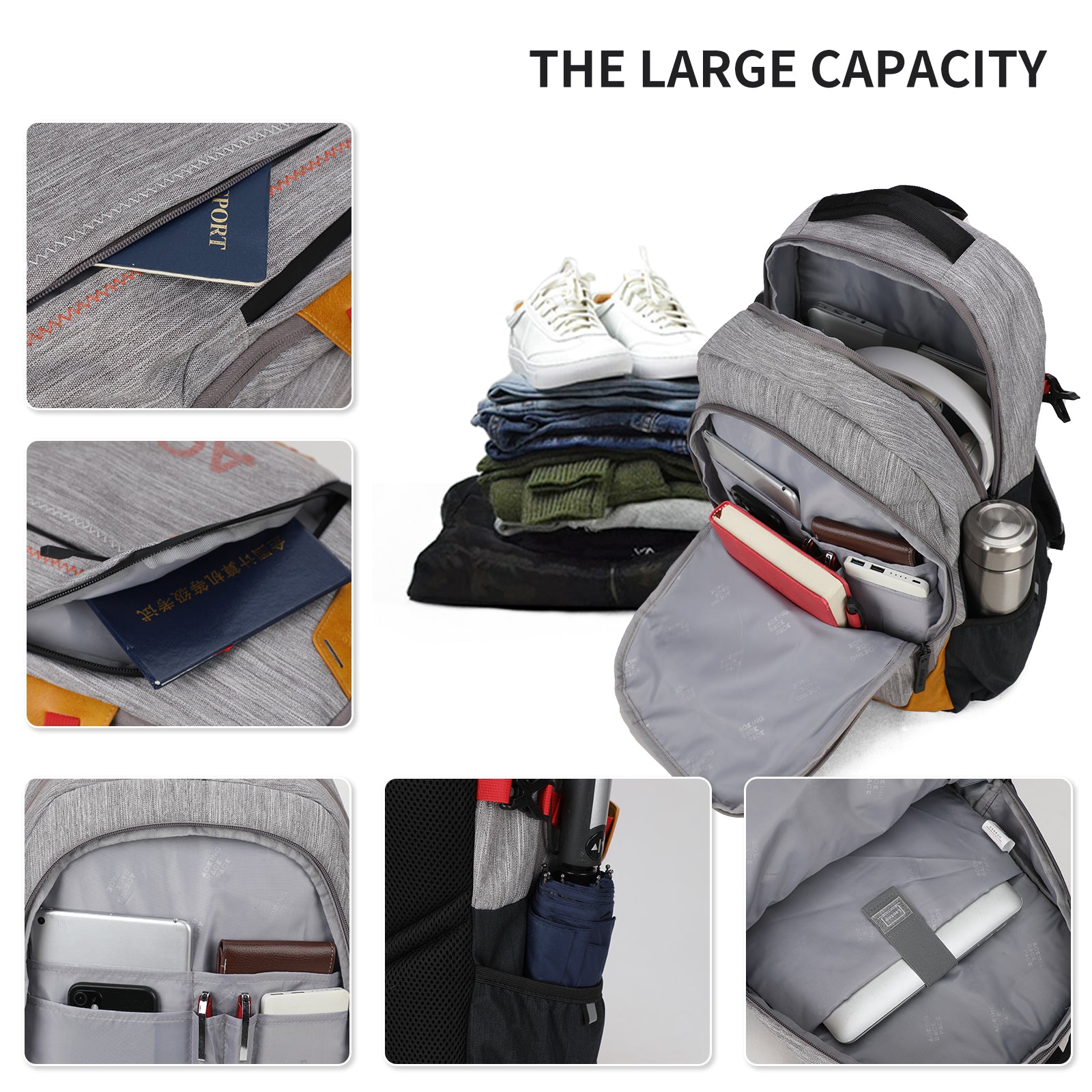 Aoking Backpack Large Capacity Casual Backpack Student Bag SNX6077-7A