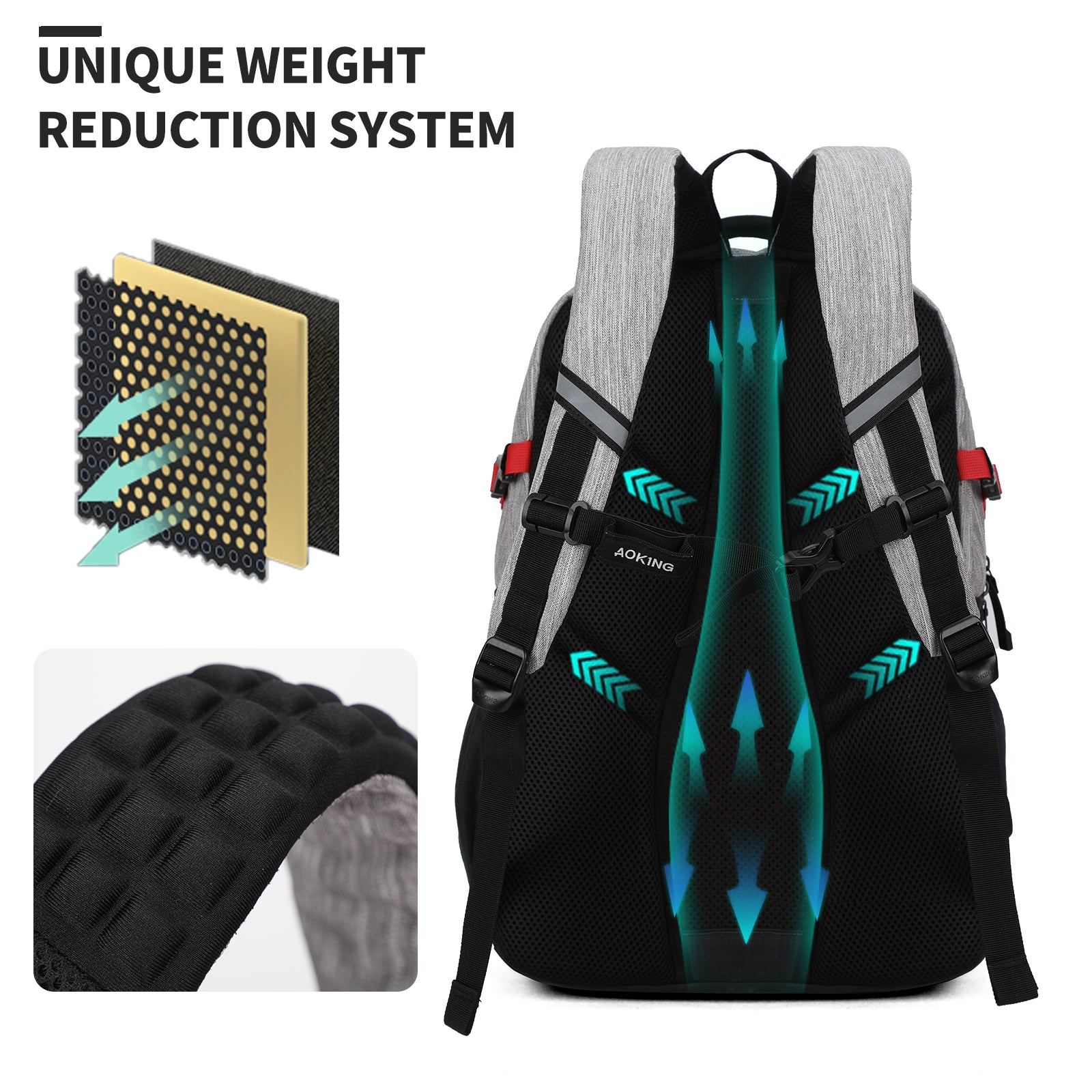 Aoking Backpack Large Capacity Casual Backpack Student Bag SNX6077-7A