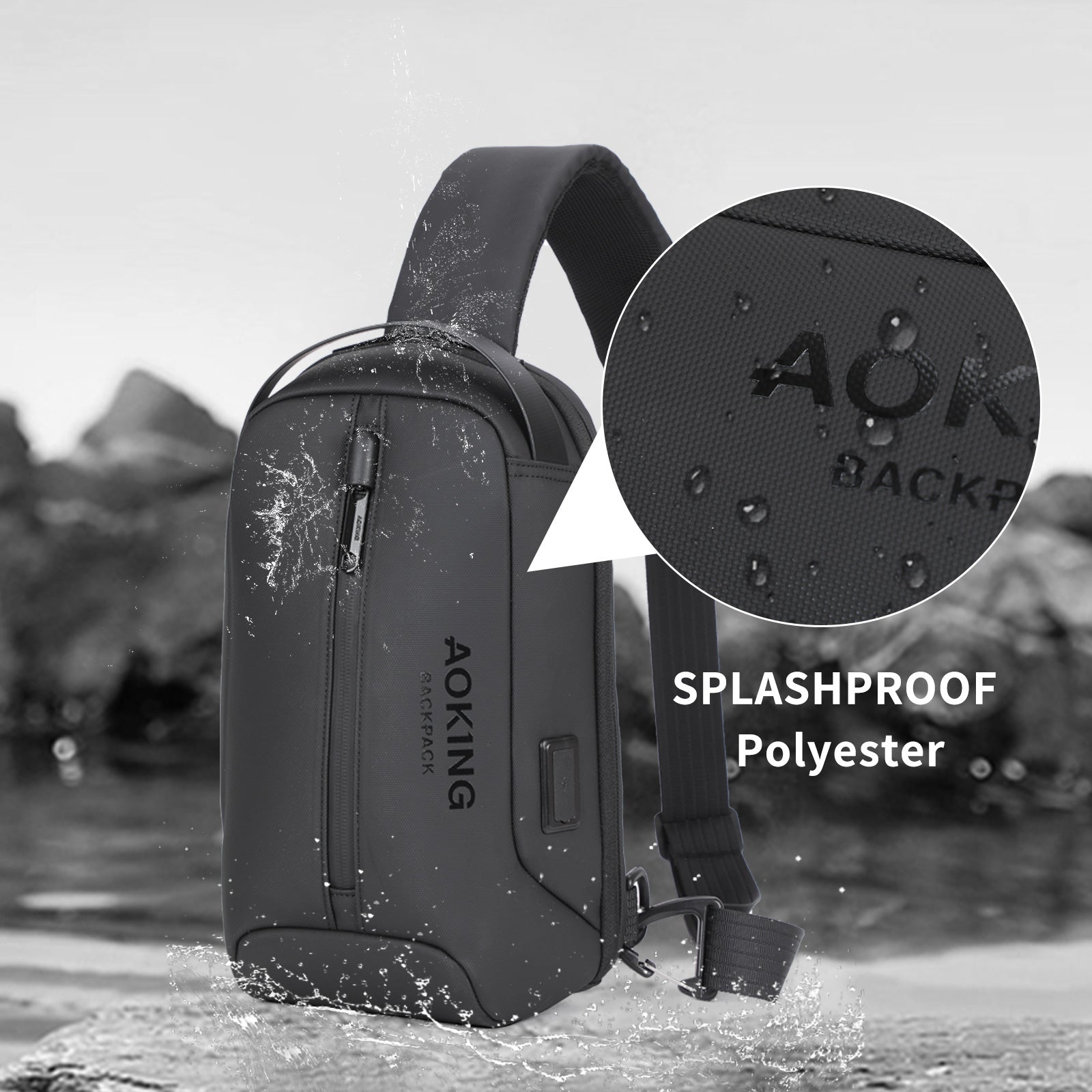 Aoking Men Waterproof Sling Bag SY4009