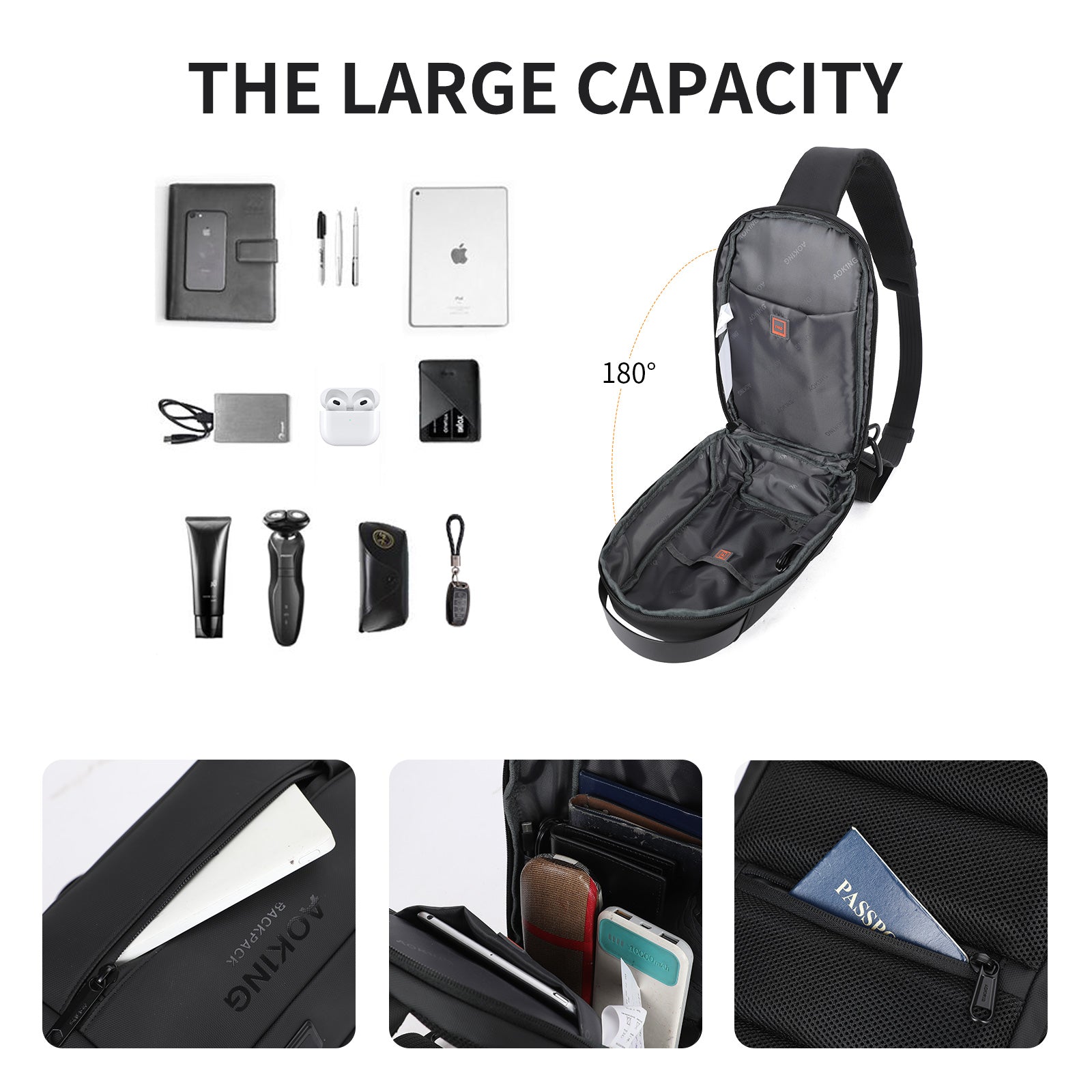 Aoking Men Waterproof Sling Bag SY4009