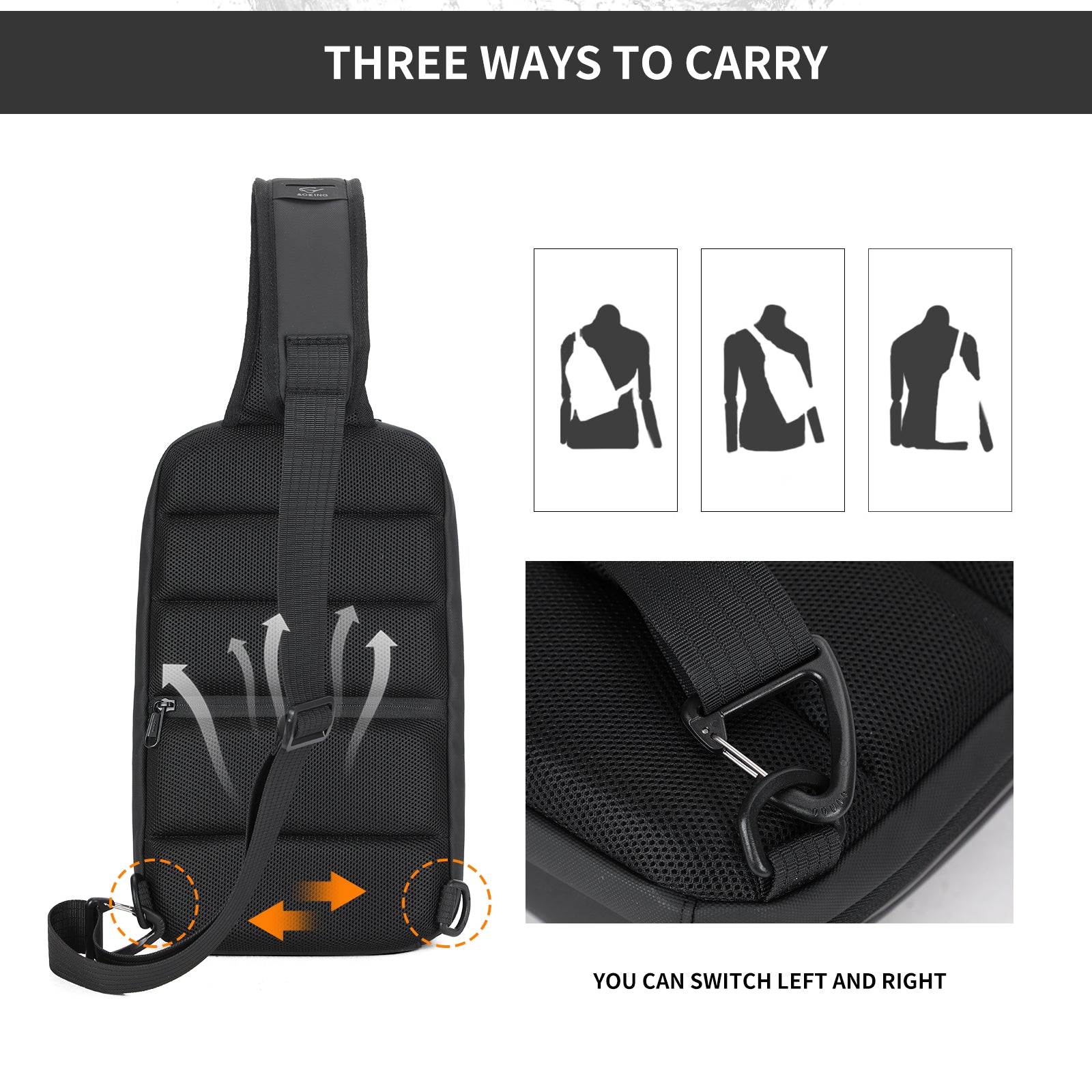 Aoking Lightweight Sport Outdoor Casual Chest Bag SY4010