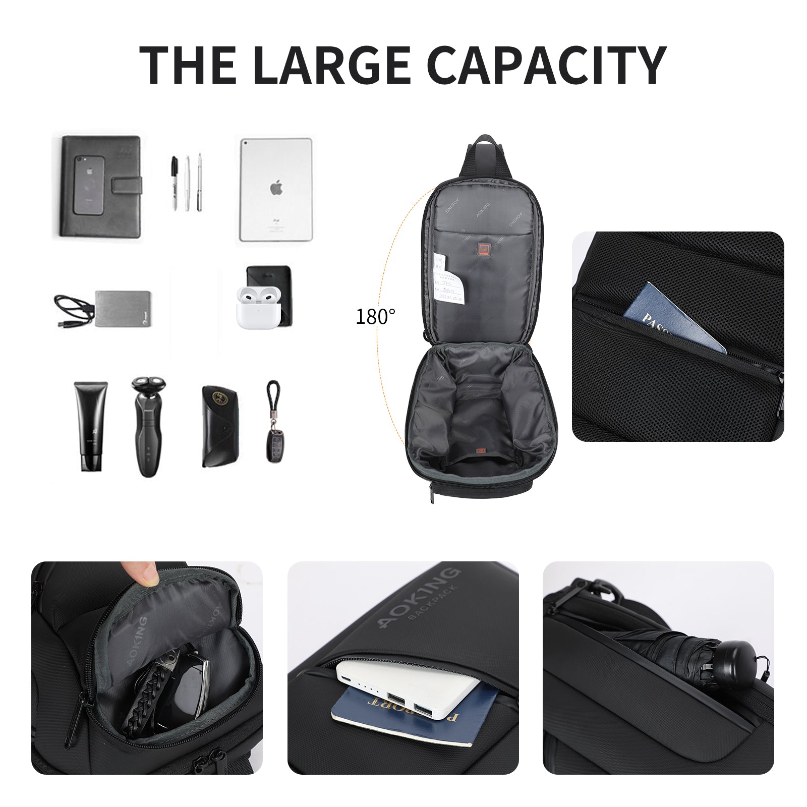 Aoking Lightweight Sport Outdoor Casual Chest Bag SY4010
