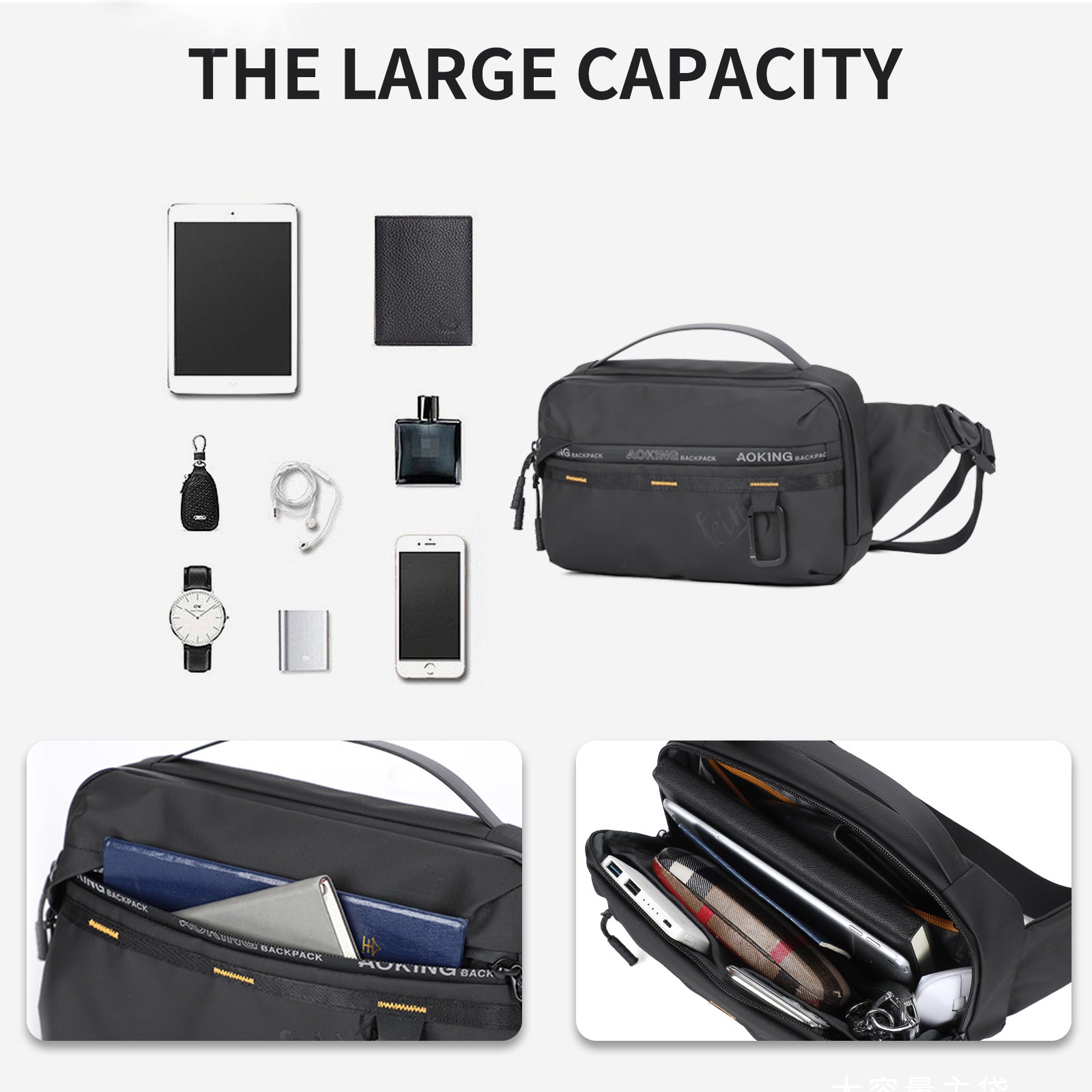 Aoking Fashion Lightweight Waterproof Waist Bag SY4071