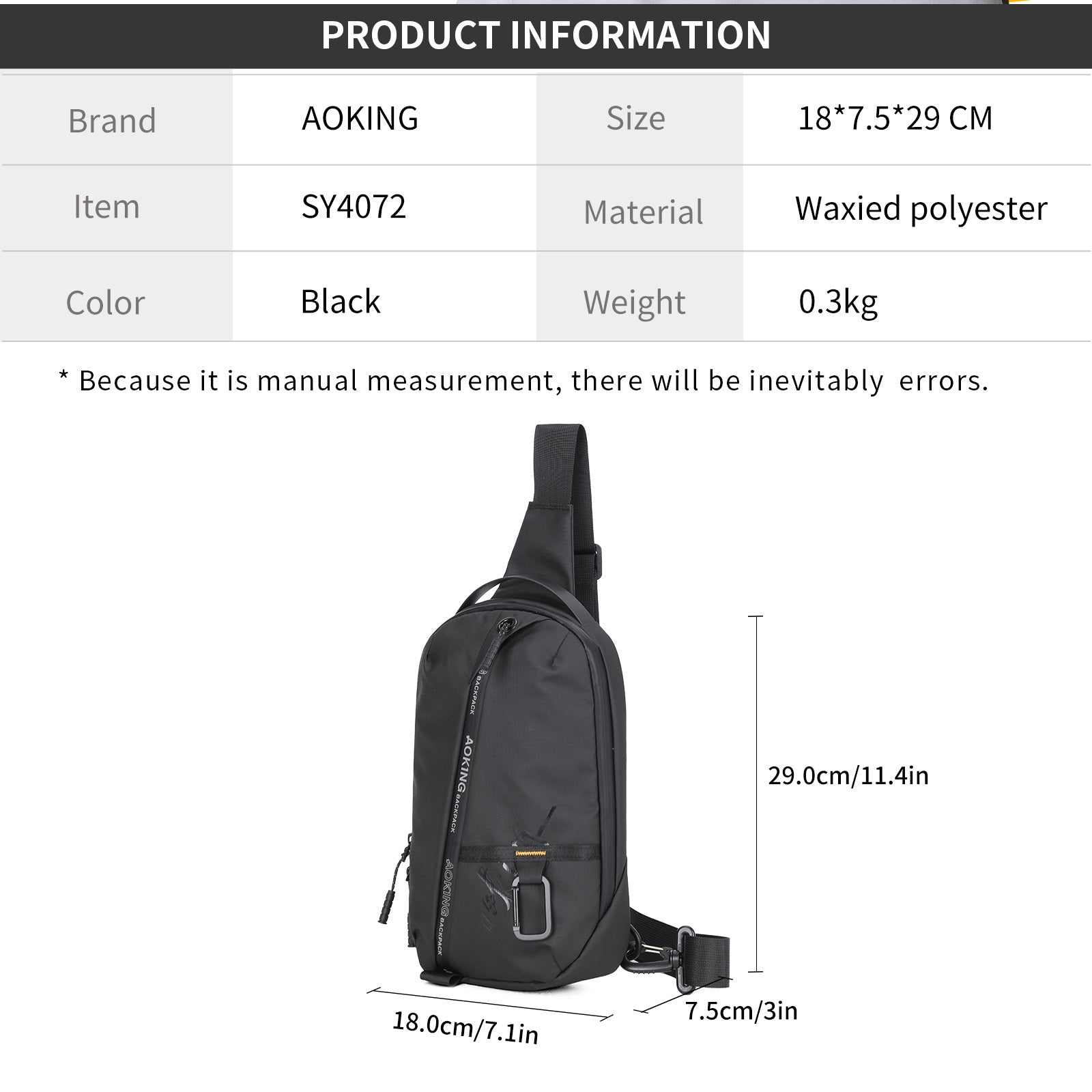 Aoking Sport Outdoor Casual Chest Bag SY4072