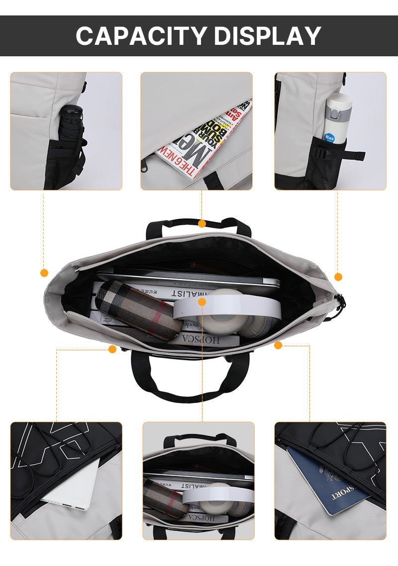 Aoking Large Capacity White Travel Bag Casual Bag XK3045