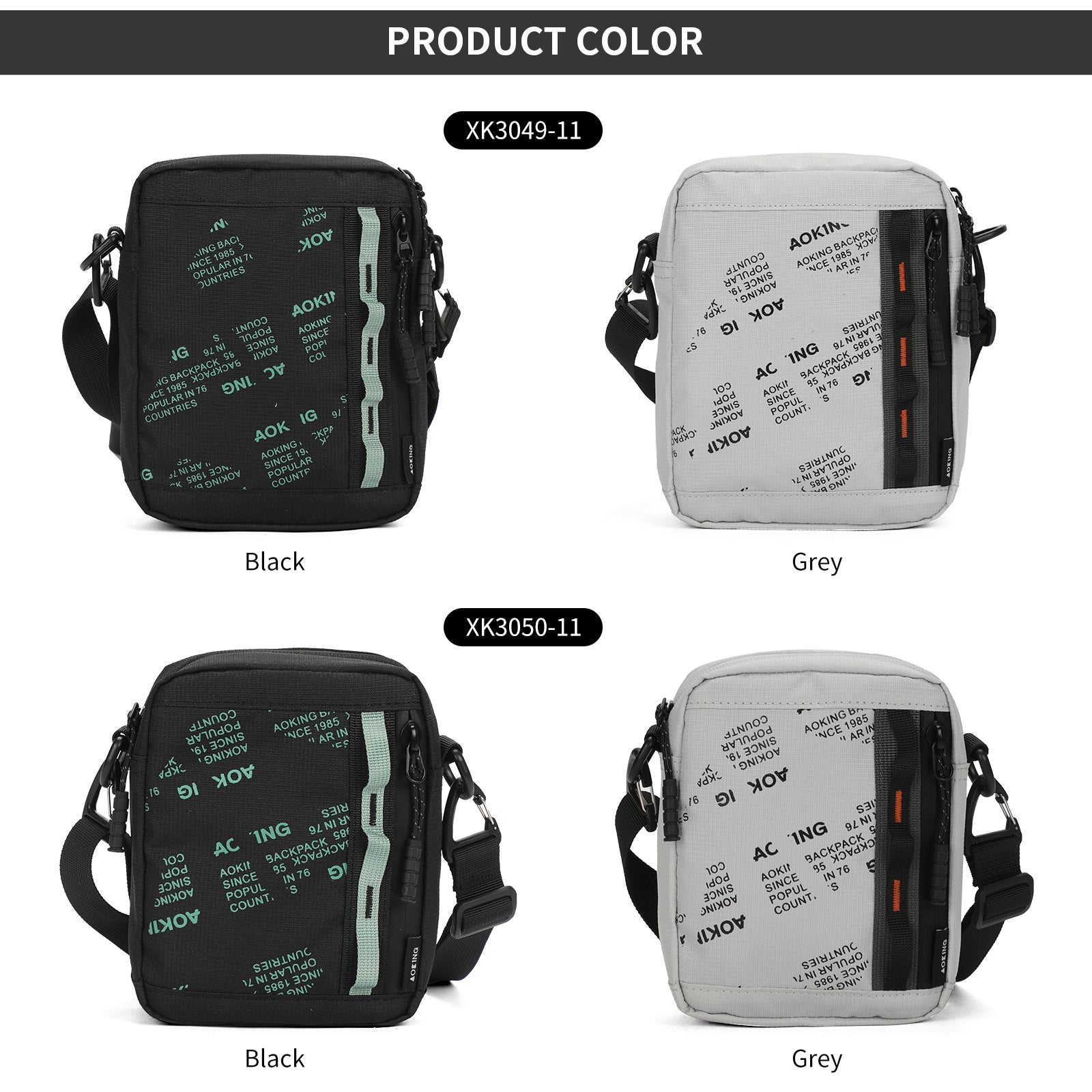 Aoking Fashion Waterproof Crossbody Shoulder Bag Sling Bag XK3049-11
