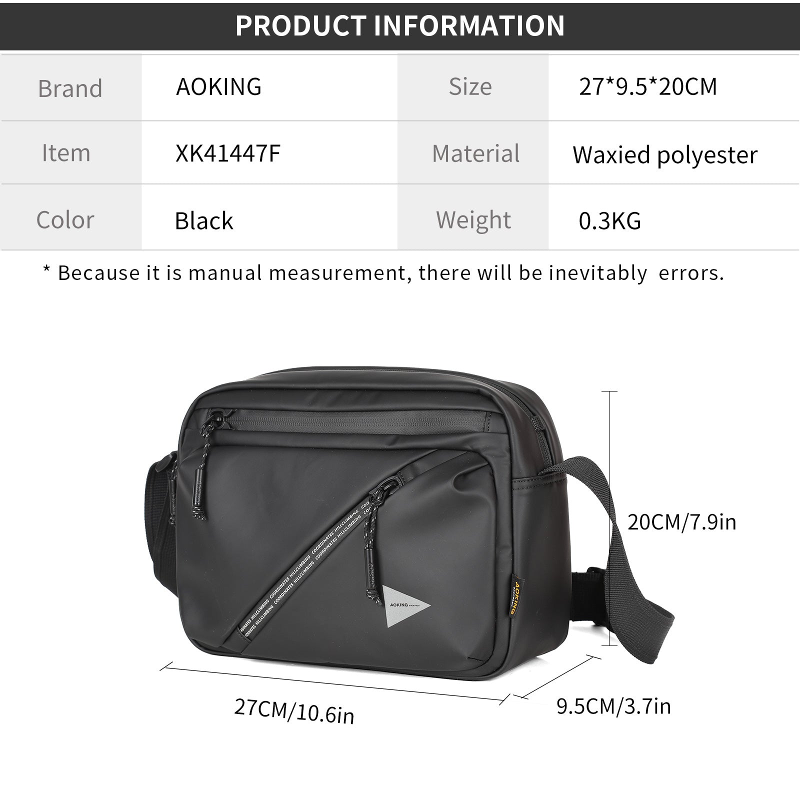 Aoking Lightweight Anti-Theft Sling Bag XK41447F