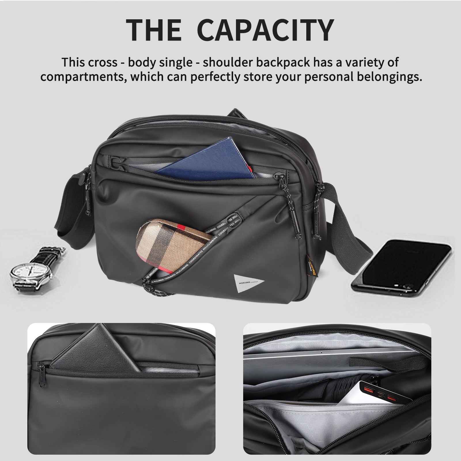 Aoking Lightweight Anti-Theft Sling Bag XK41447F