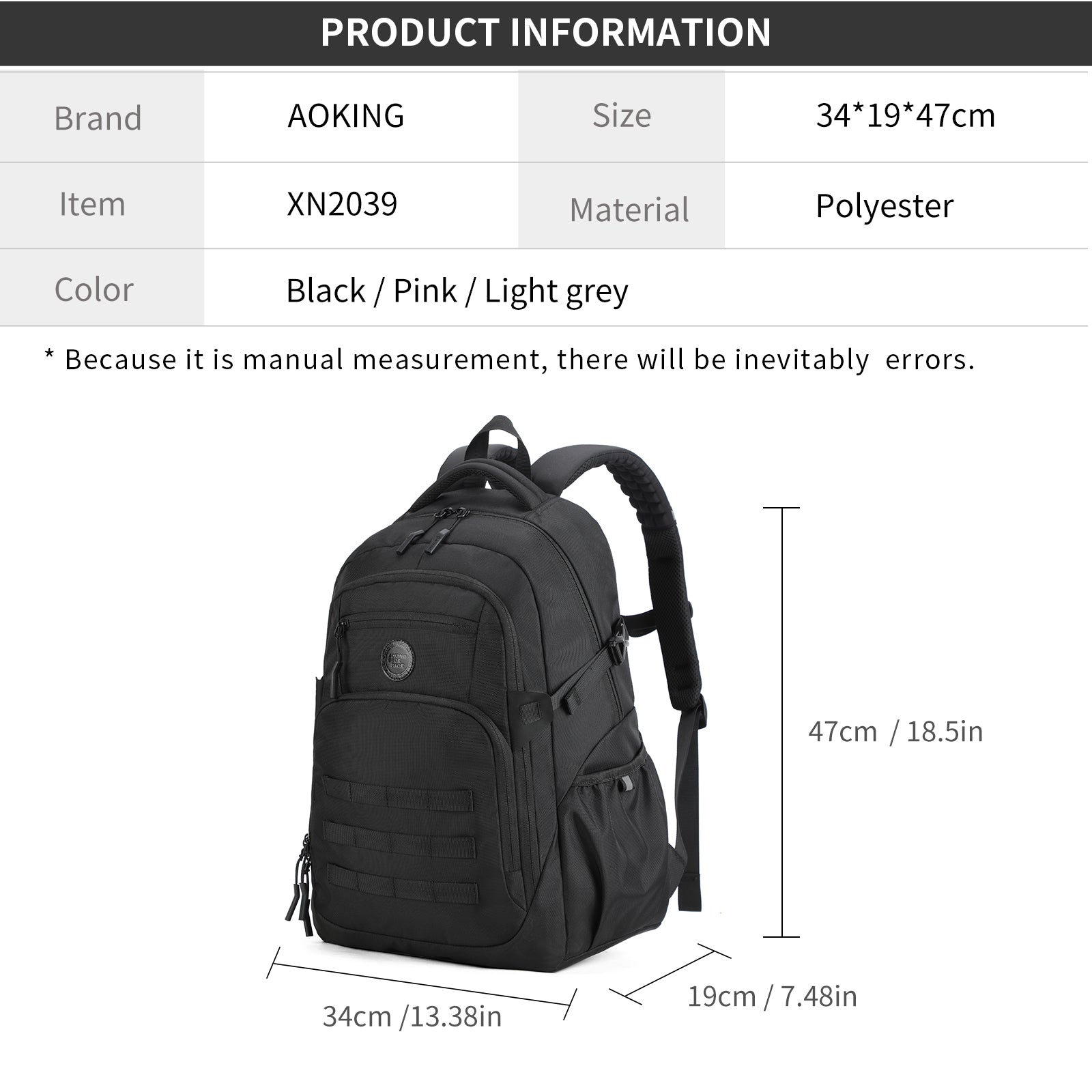 Aoking Backpack Casual Backpack Student Bag XN2039
