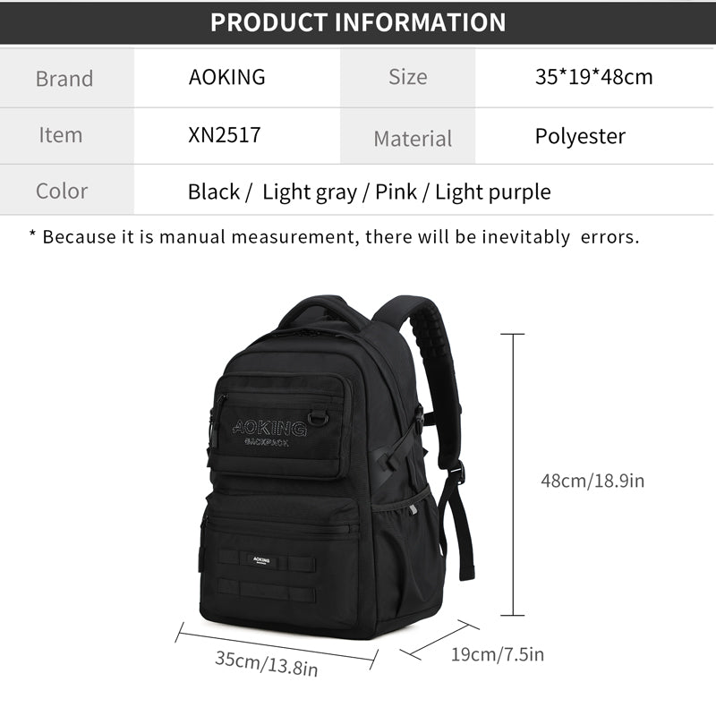 Aoking Backpack Casual Sport Backpack Student Bag XN2517