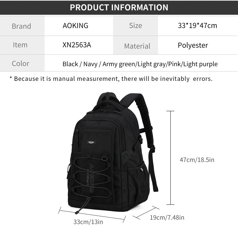 Aoking Backpack Casual Sport Backpack Student Bag XN2563A